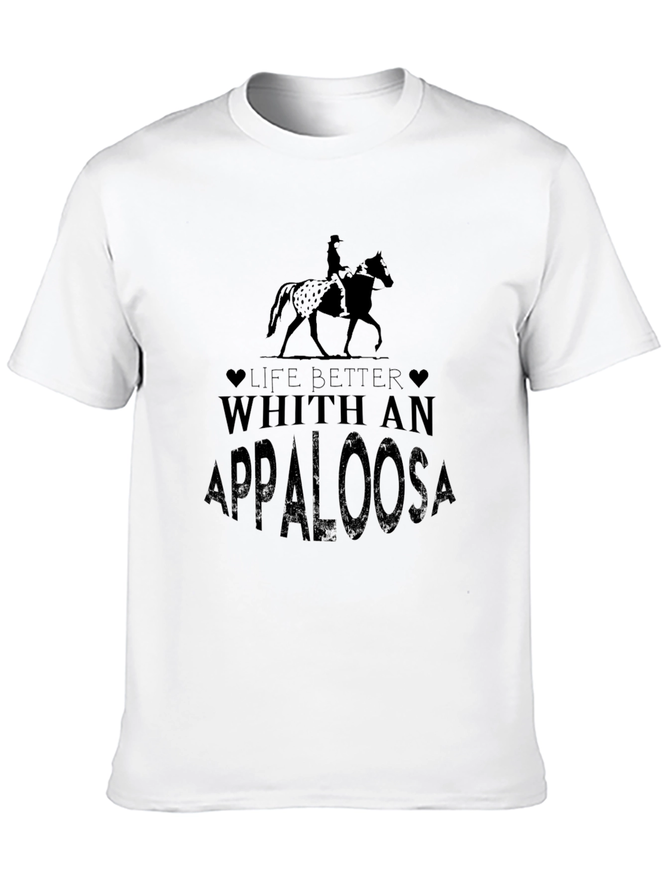 Life Better With Appaloosa Black T-Shirt