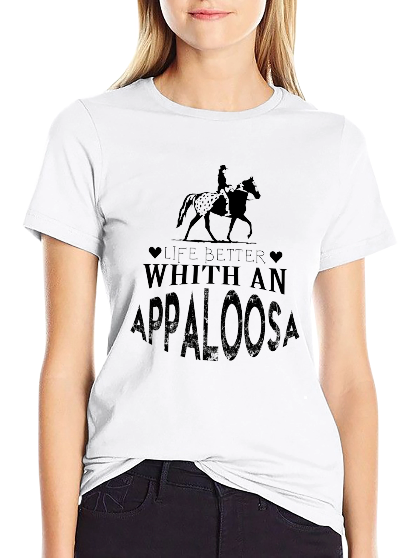 Life Better With Appaloosa Black T-Shirt