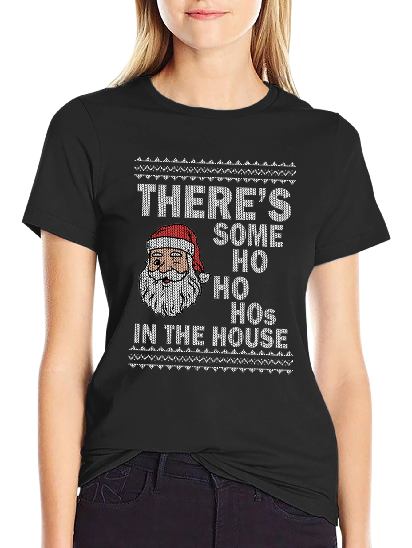Funny Christmas Santa Ho Ho Hos T-Shirt