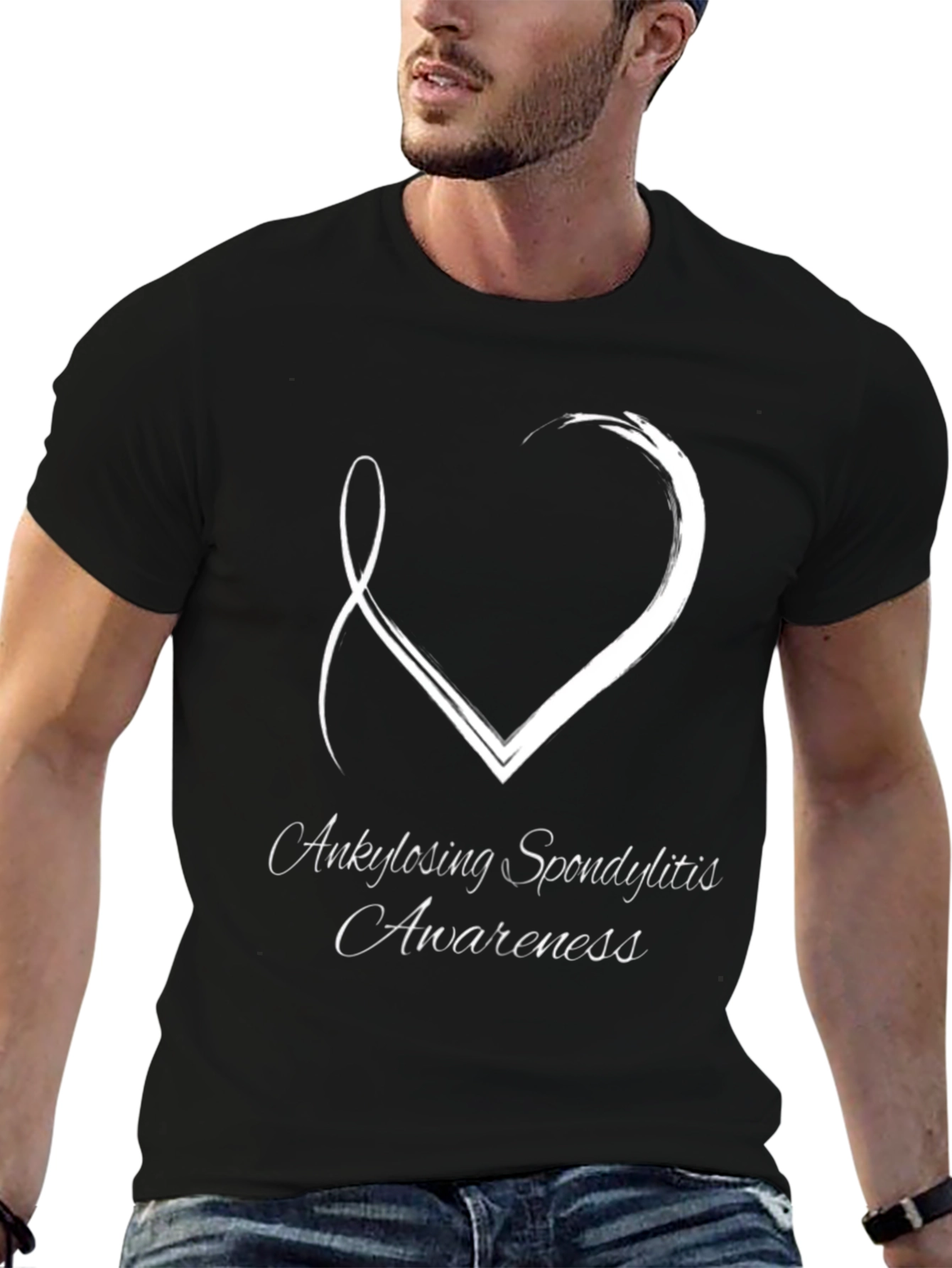 Ankylosing Spondylitis Awareness T-Shirt Black