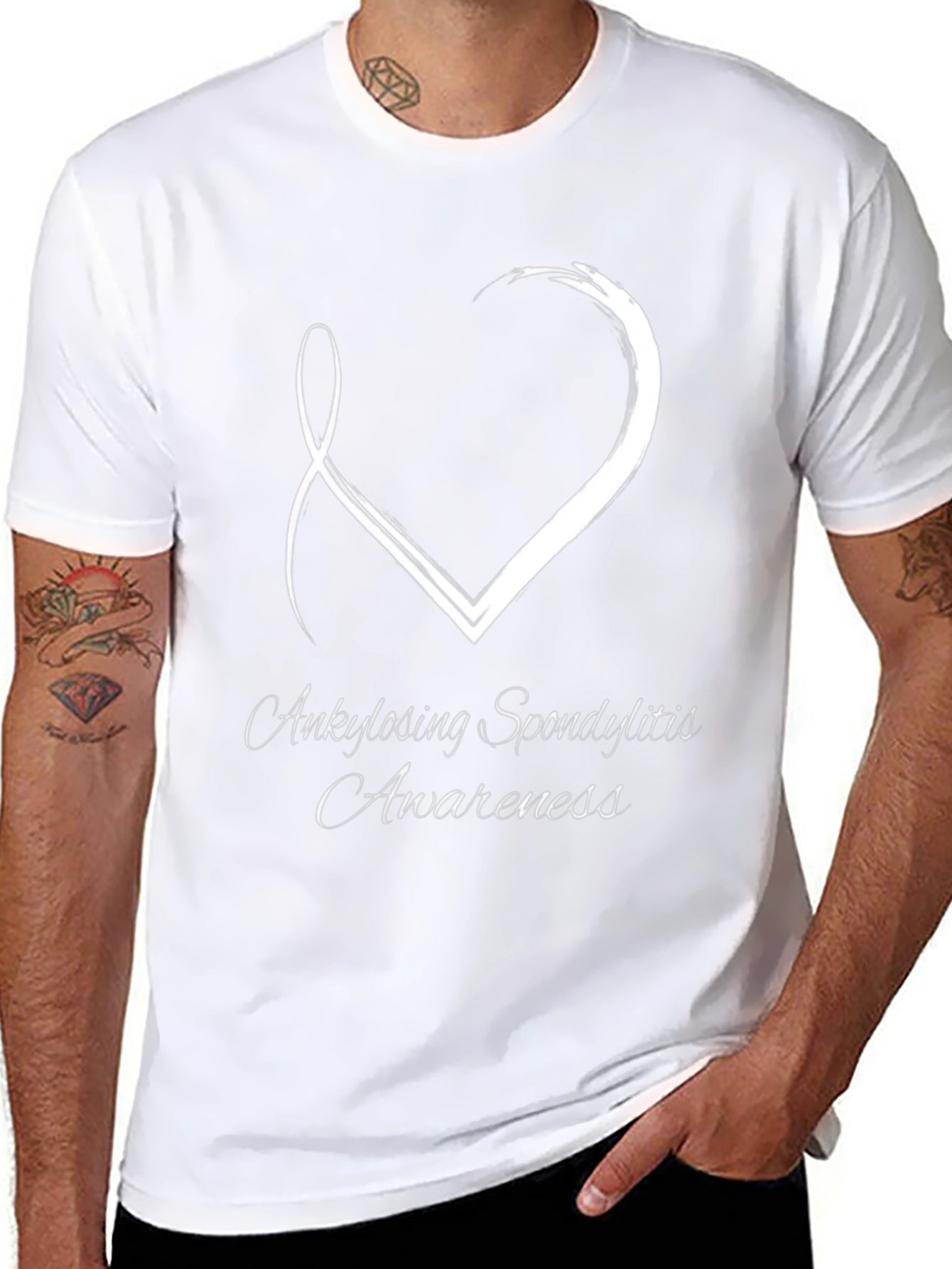 Ankylosing Spondylitis Awareness T-Shirt Black