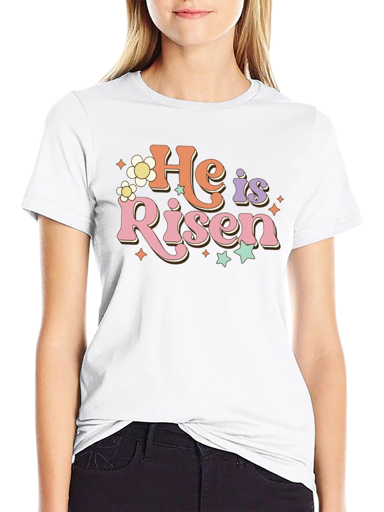 He is Risen Retro Graphic T-Shirt