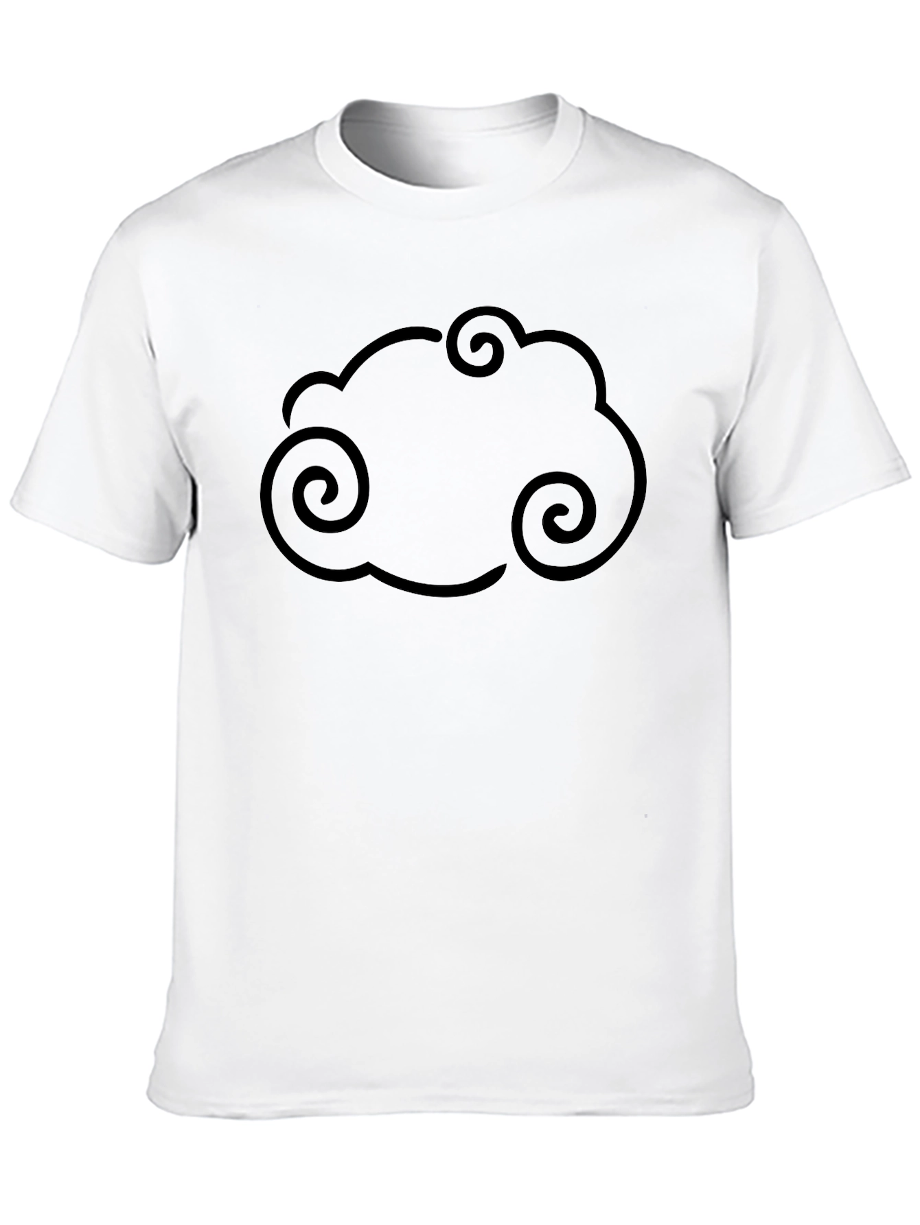 Cloud Swirl Graphic Tee - Black