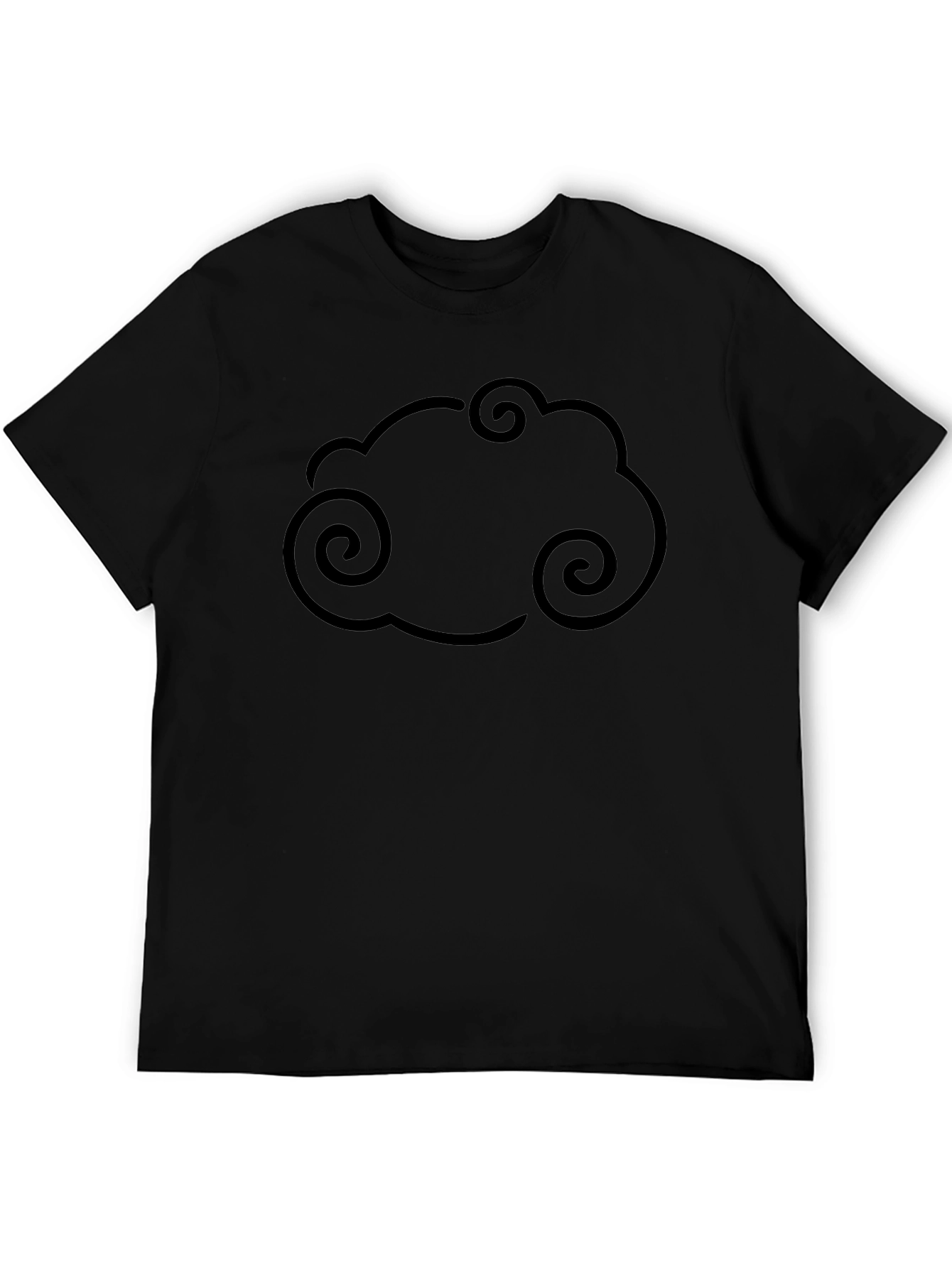 Cloud Swirl Graphic Tee - Black
