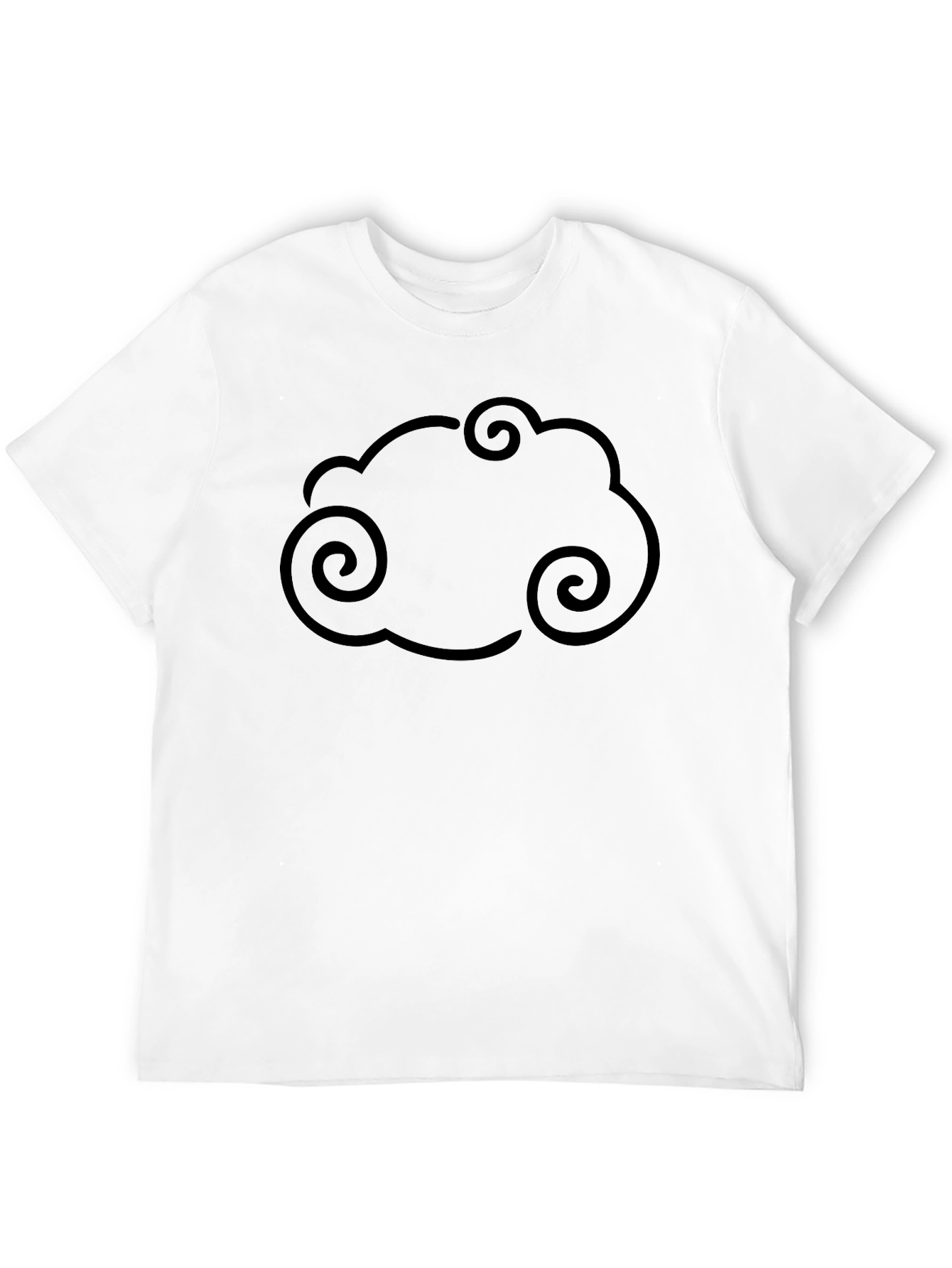 Cloud Swirl Graphic Tee - Black