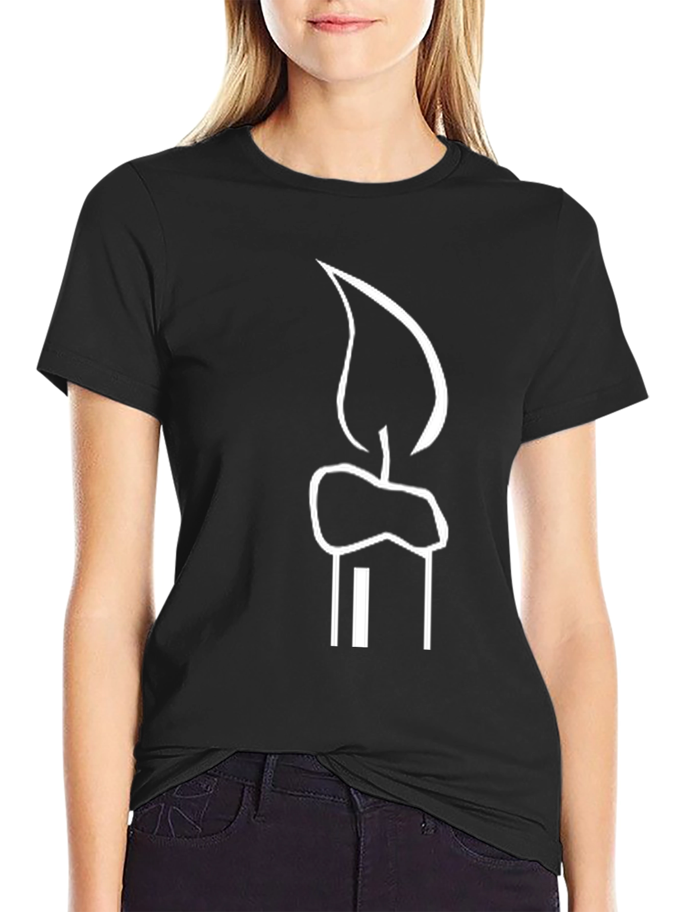 Candle Graphic Black T-Shirt