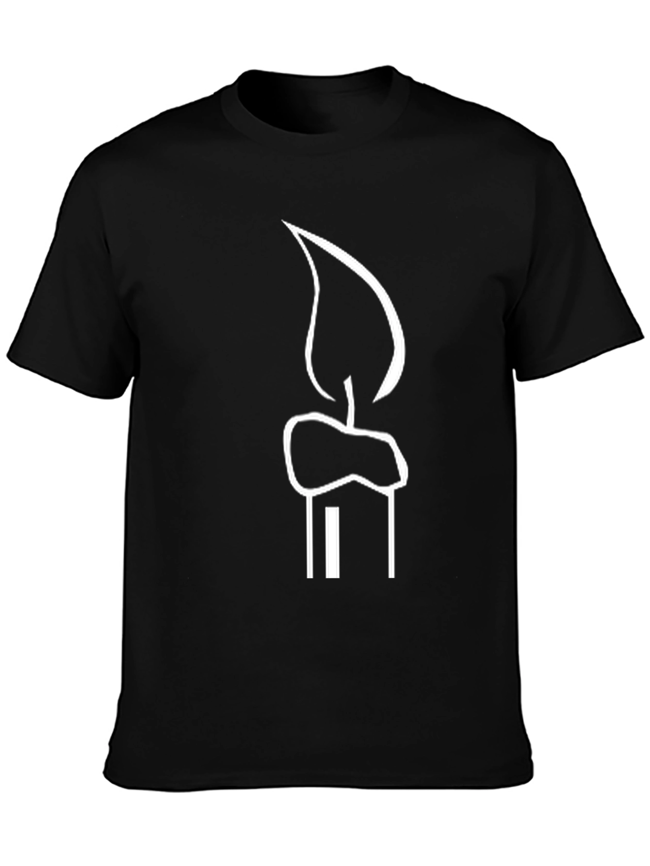 Candle Graphic Black T-Shirt