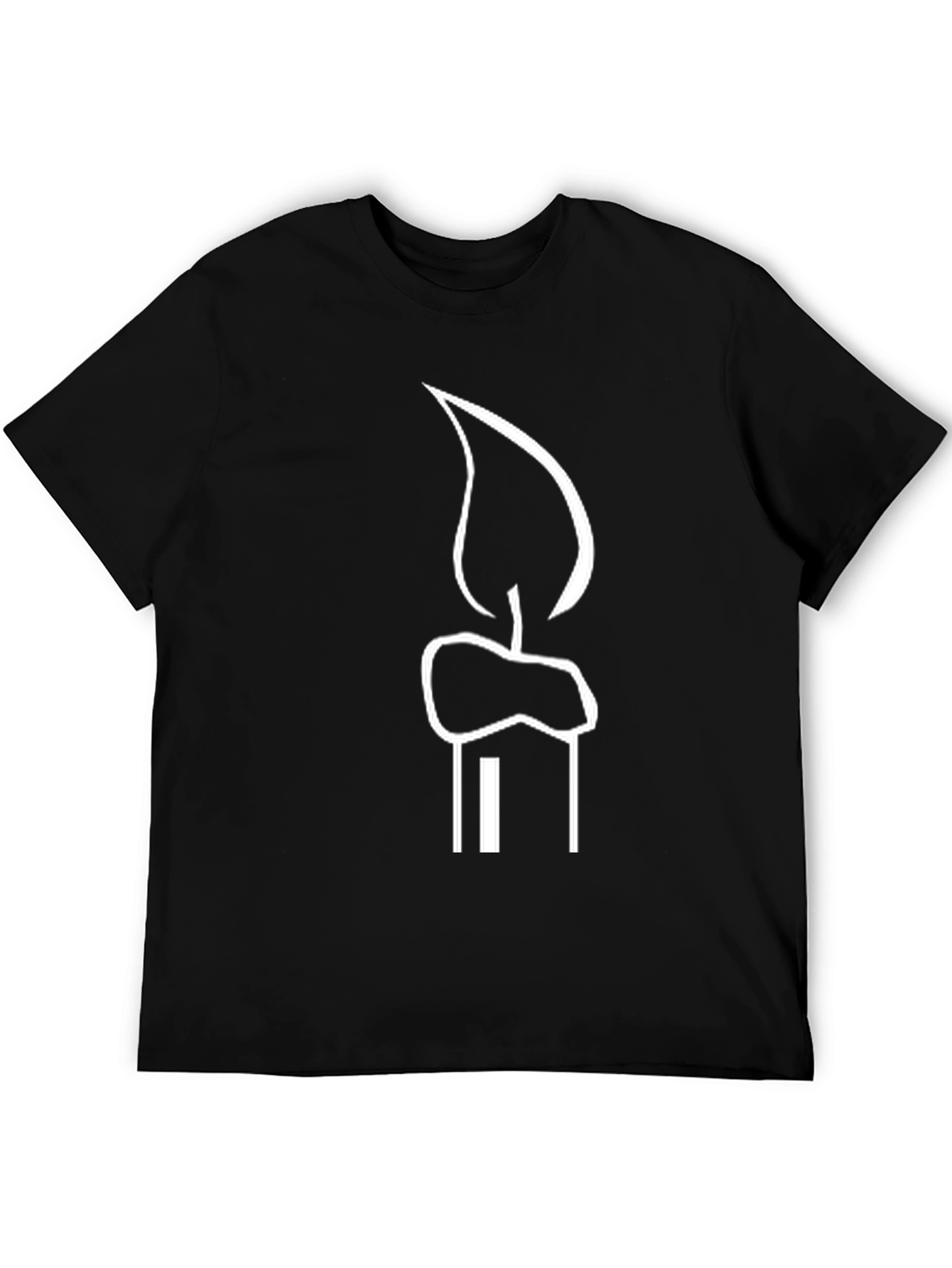 Candle Graphic Black T-Shirt