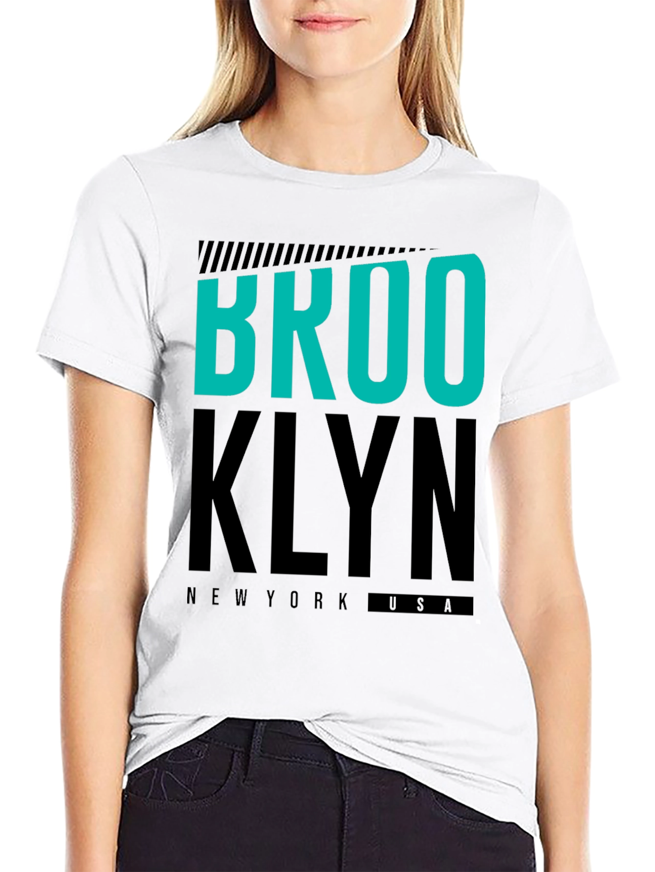 Brooklyn Graphic Tee | Black Crew Neck