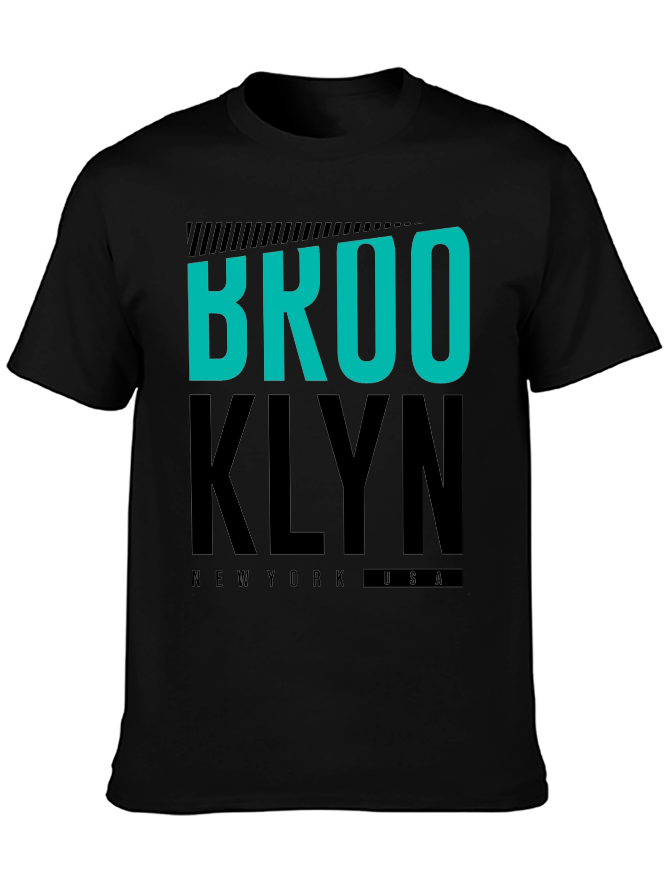 Brooklyn Graphic Tee | Black Crew Neck