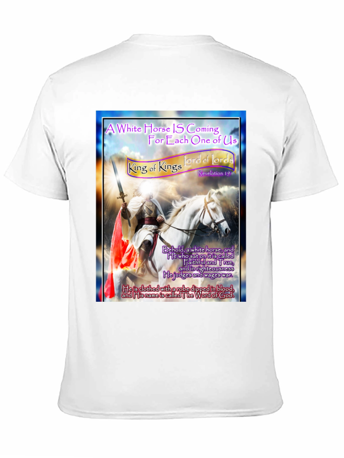 White Horse Rider Graphic T-Shirt