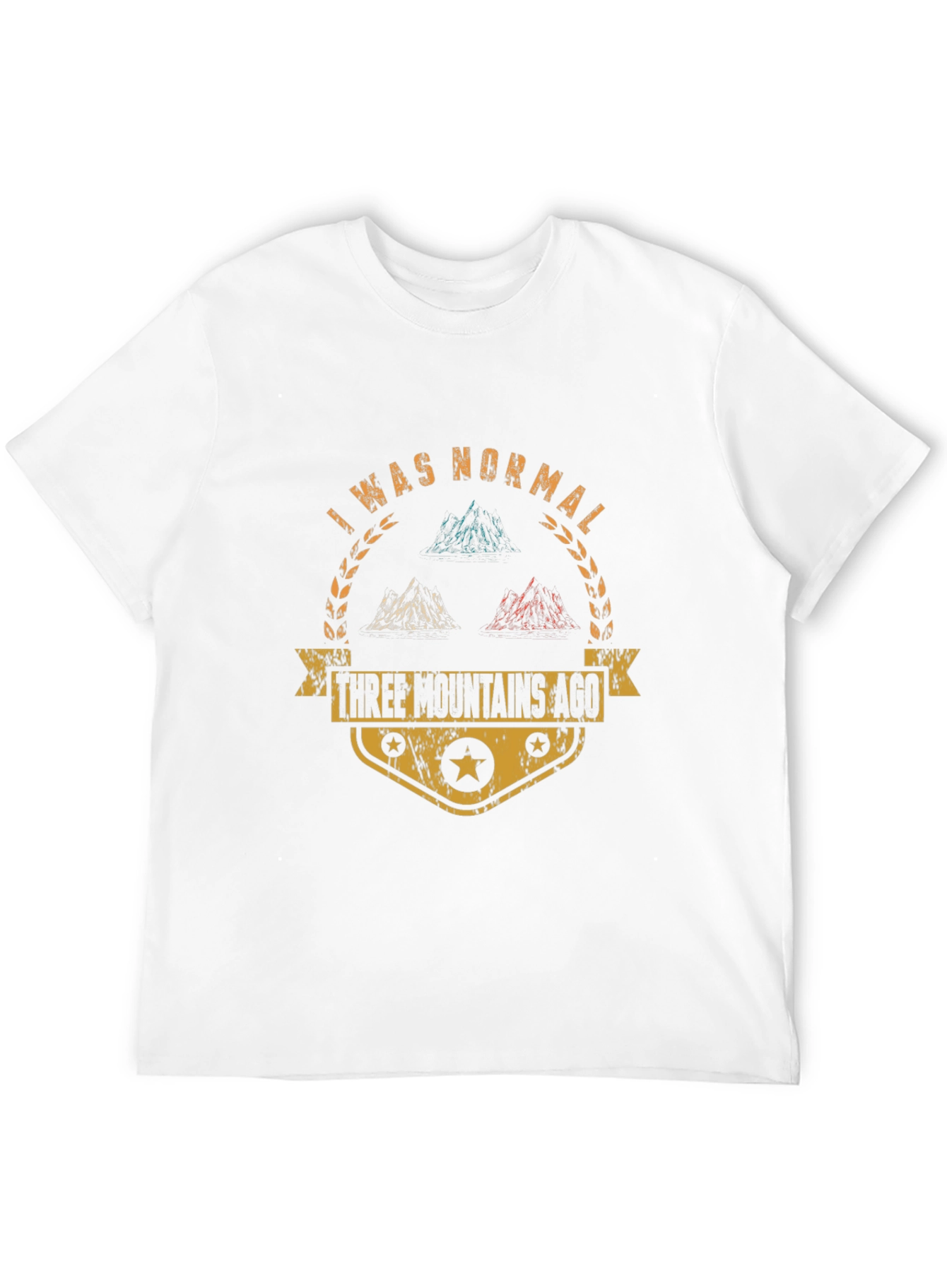 I Was Normal Three Mountains Ago Black T-Shirt
