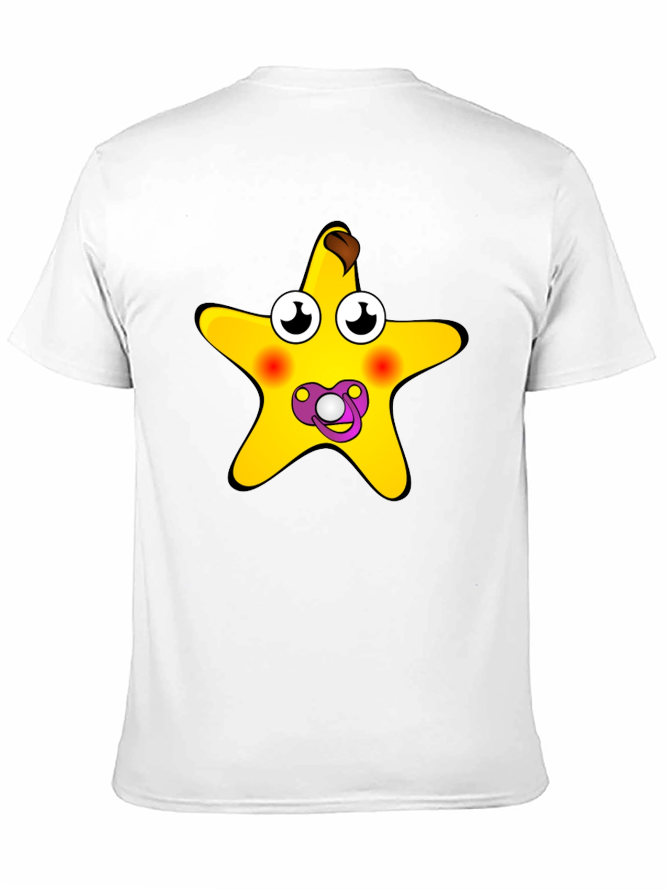 Funny Starfish Baby Pacifier Black T-Shirt