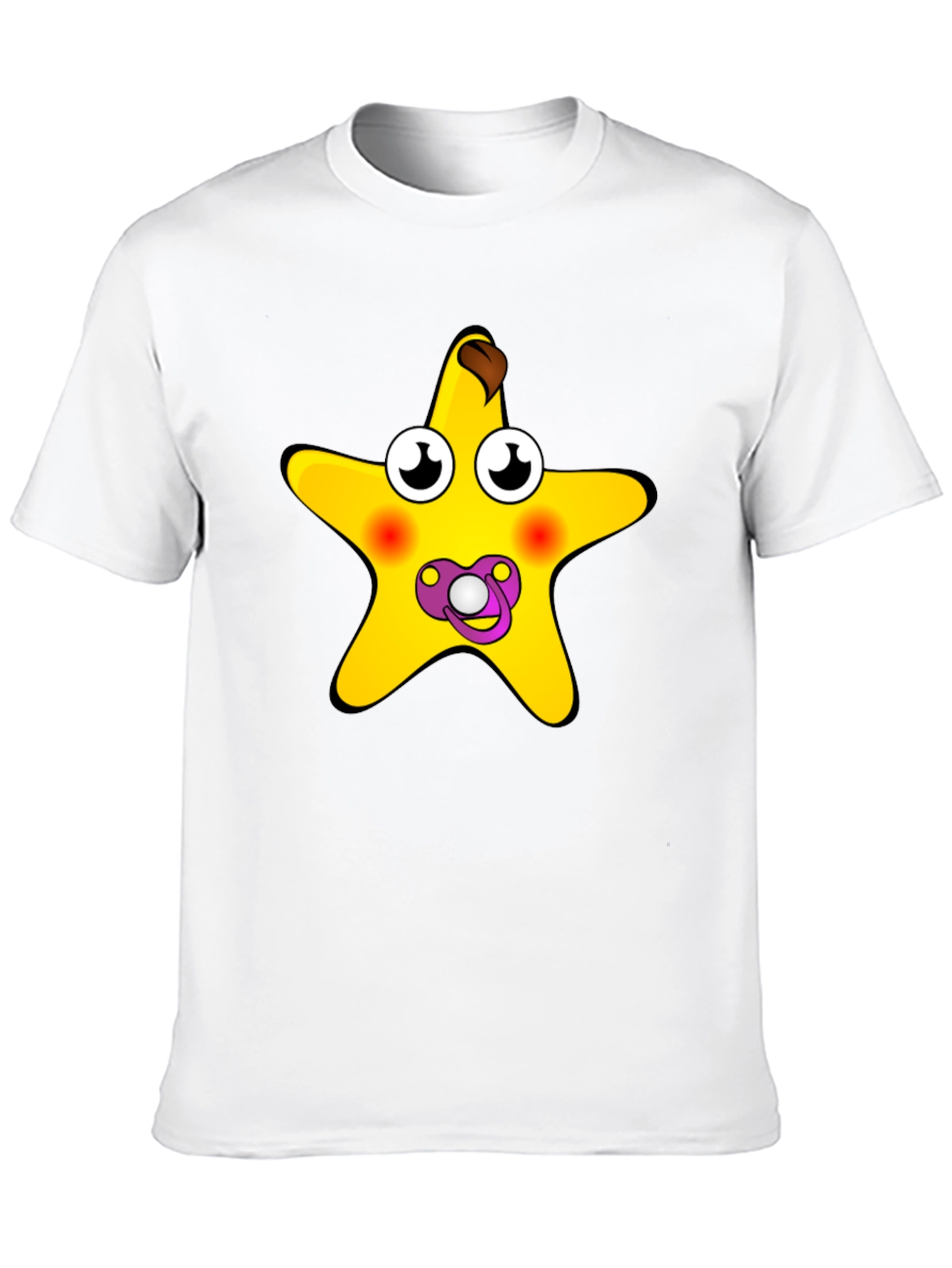 Funny Starfish Baby Pacifier Black T-Shirt