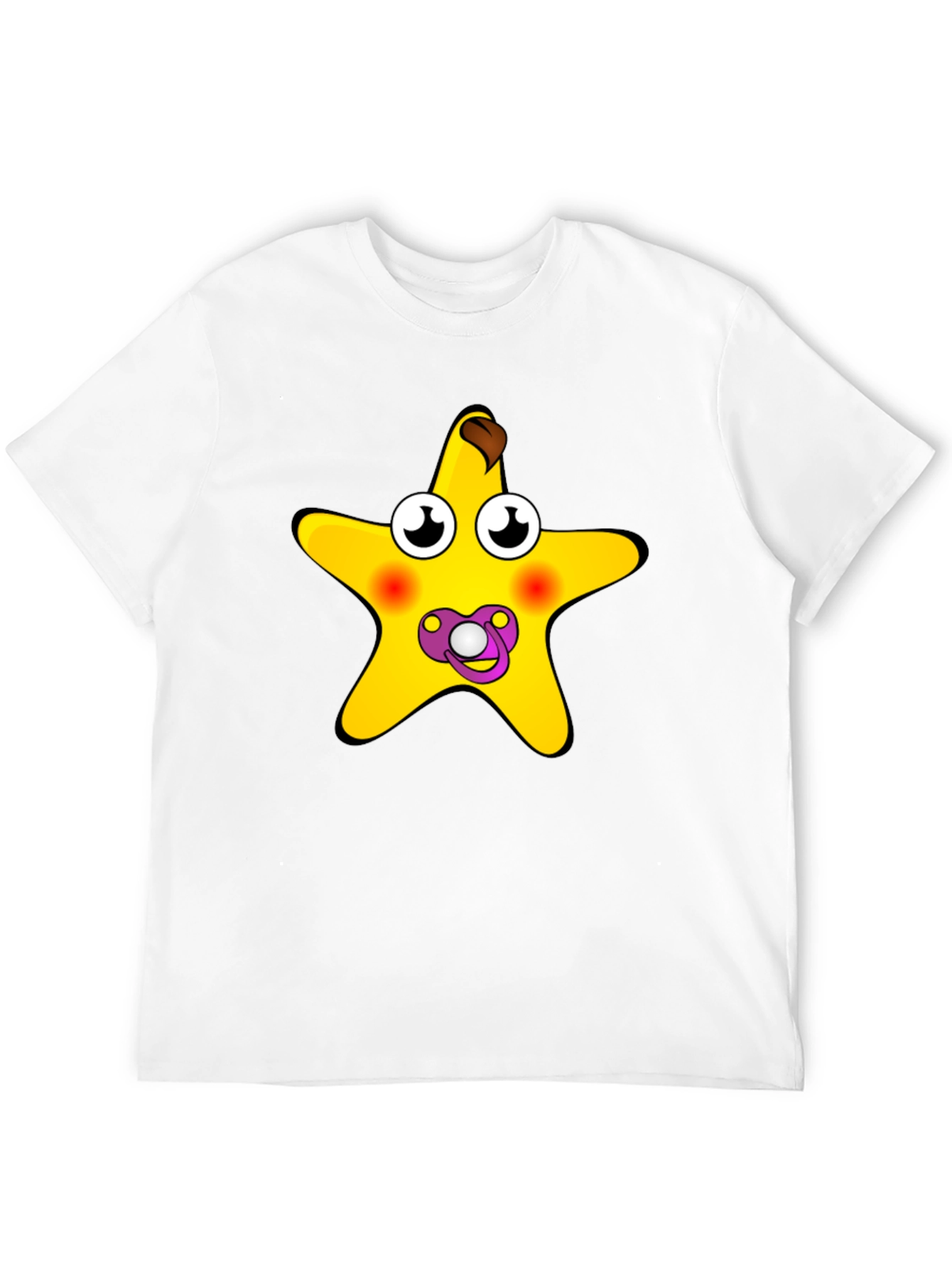 Funny Starfish Baby Pacifier Black T-Shirt
