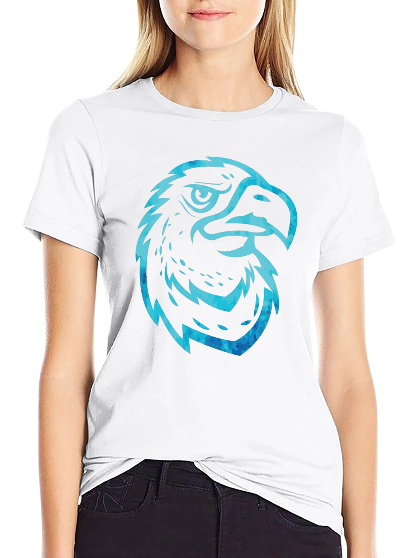 Mens Black Eagle Graphic T-Shirt