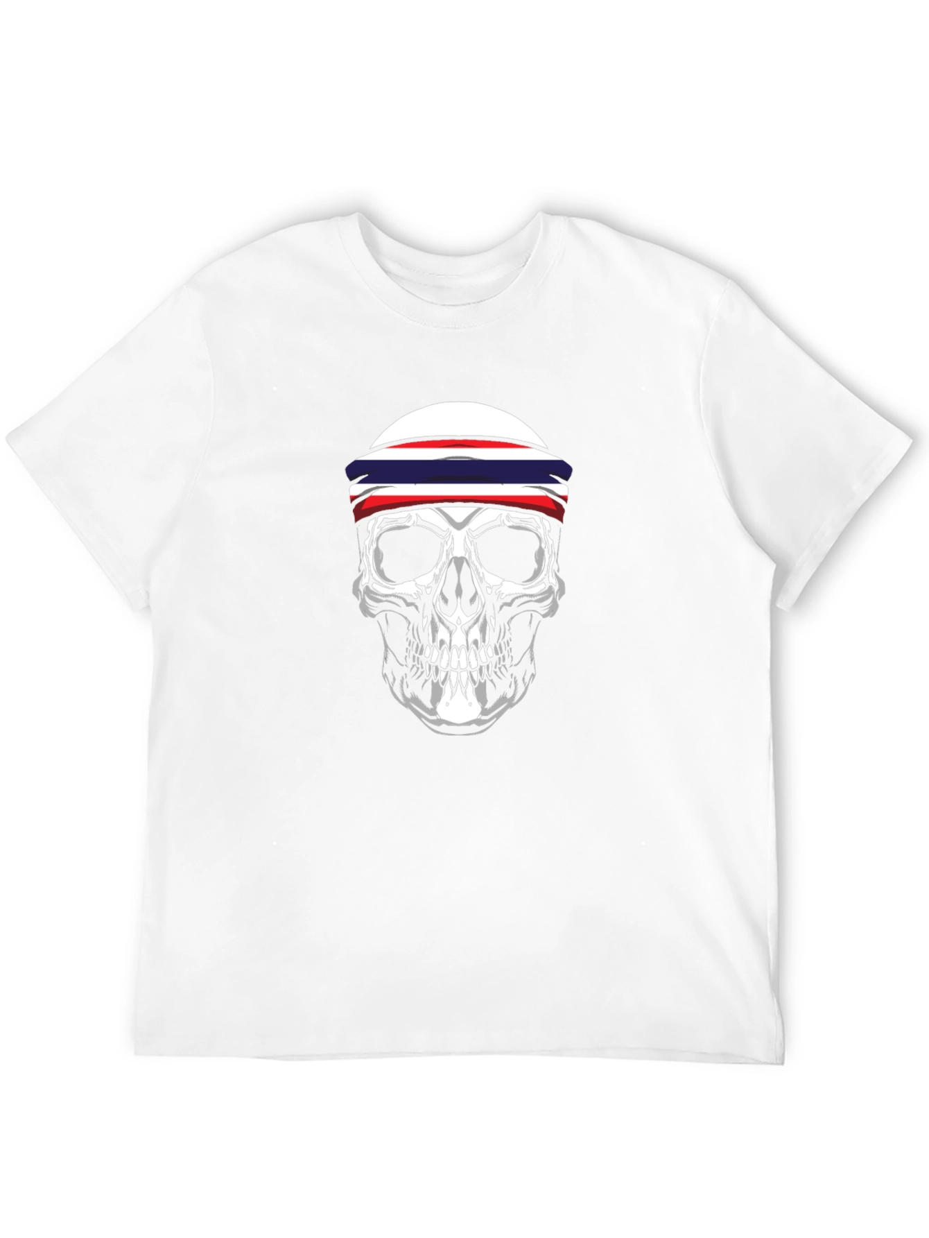Skull Headband Graphic Tee - Black