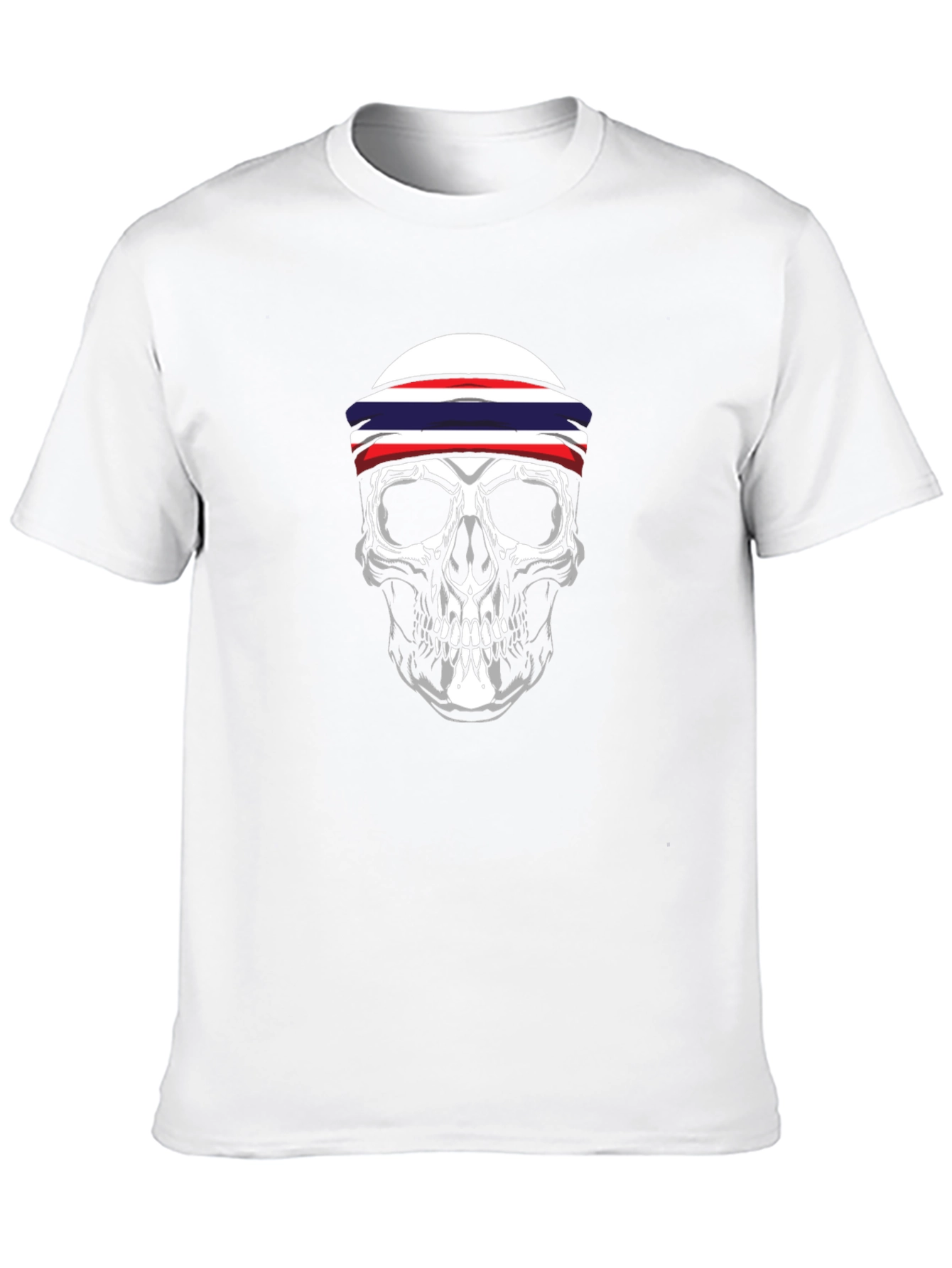 Skull Headband Graphic Tee - Black