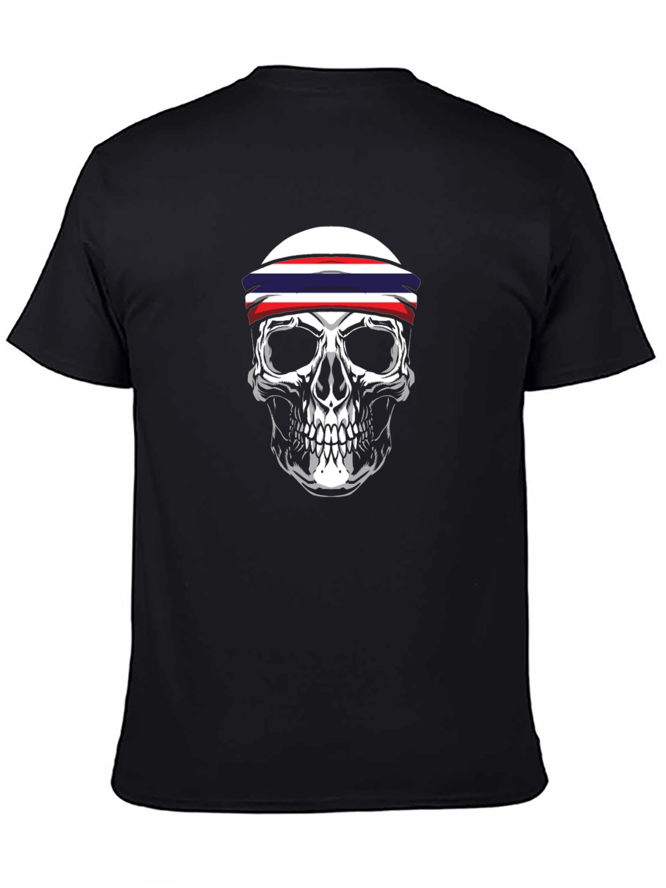 Skull Headband Graphic Tee - Black