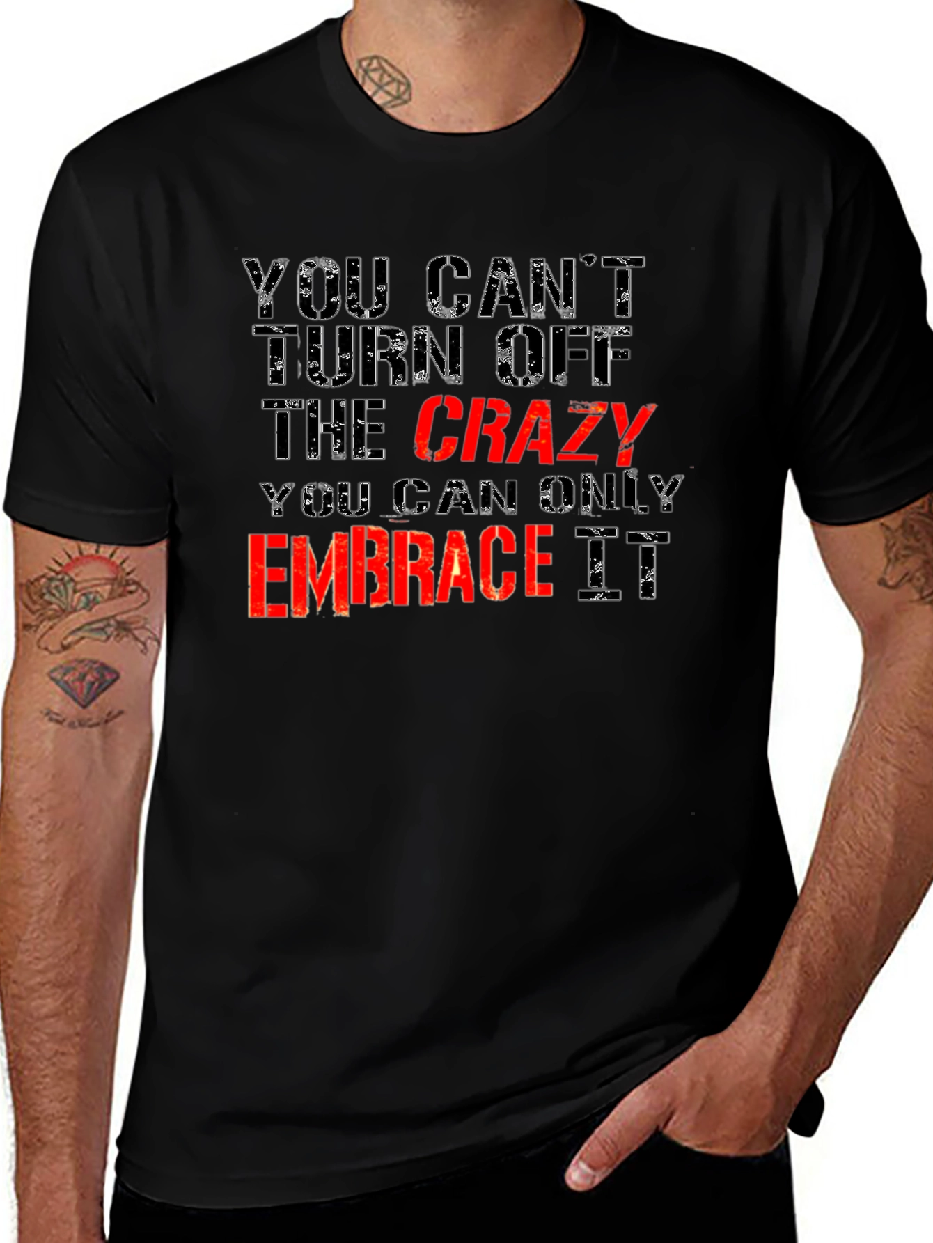 Crazy Embrace Tee: Funny Statement T-Shirt