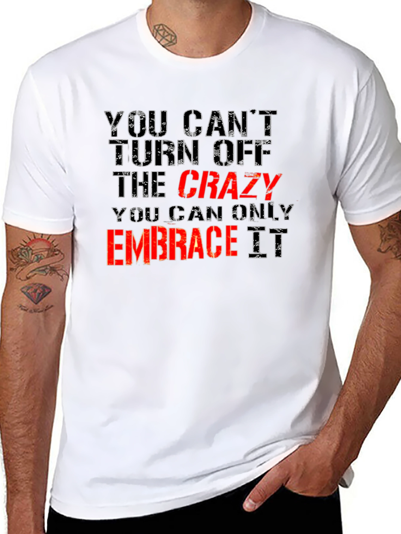 Crazy Embrace Tee: Funny Statement T-Shirt