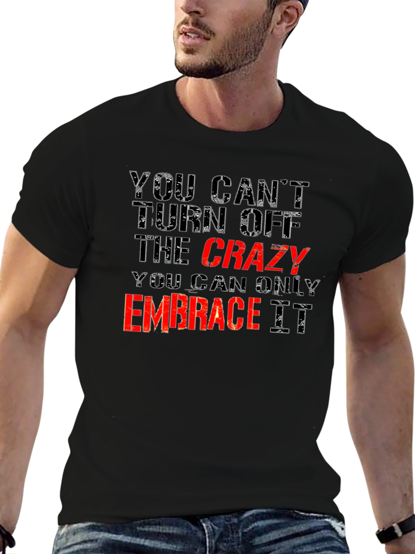 Crazy Embrace Tee: Funny Statement T-Shirt