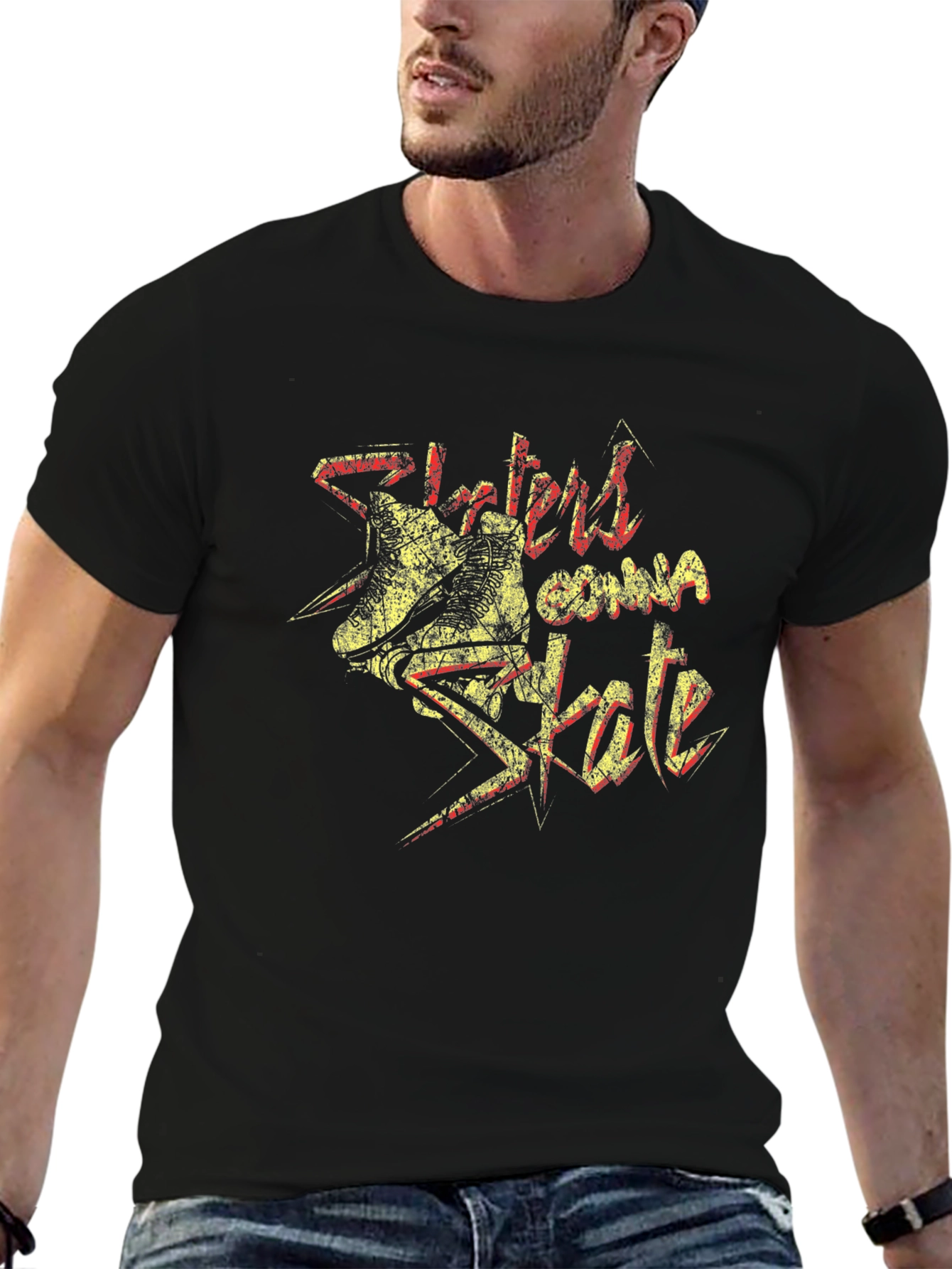 Skaters Gonna Skate Graphic Tee - Black