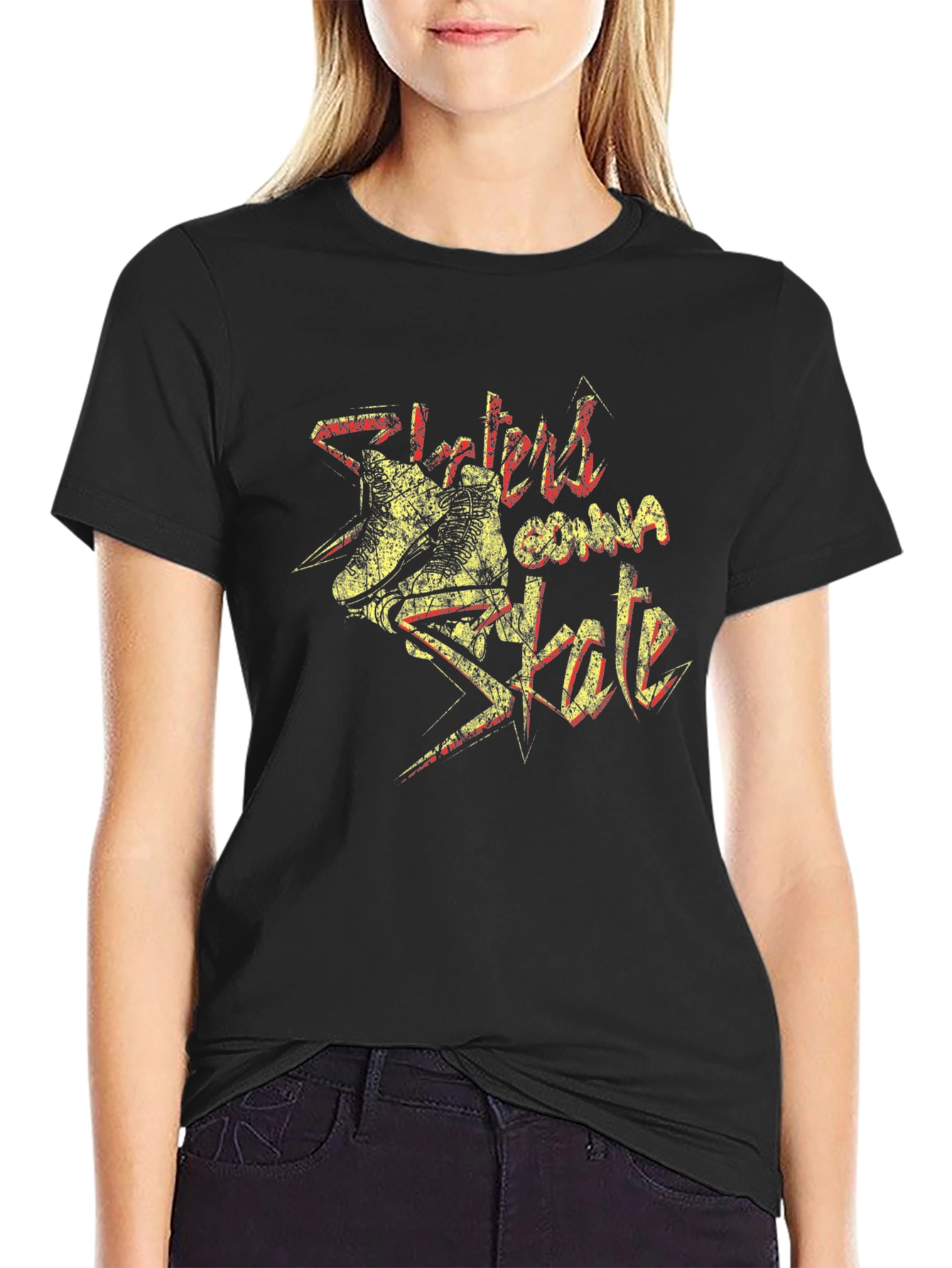 Skaters Gonna Skate Graphic Tee - Black
