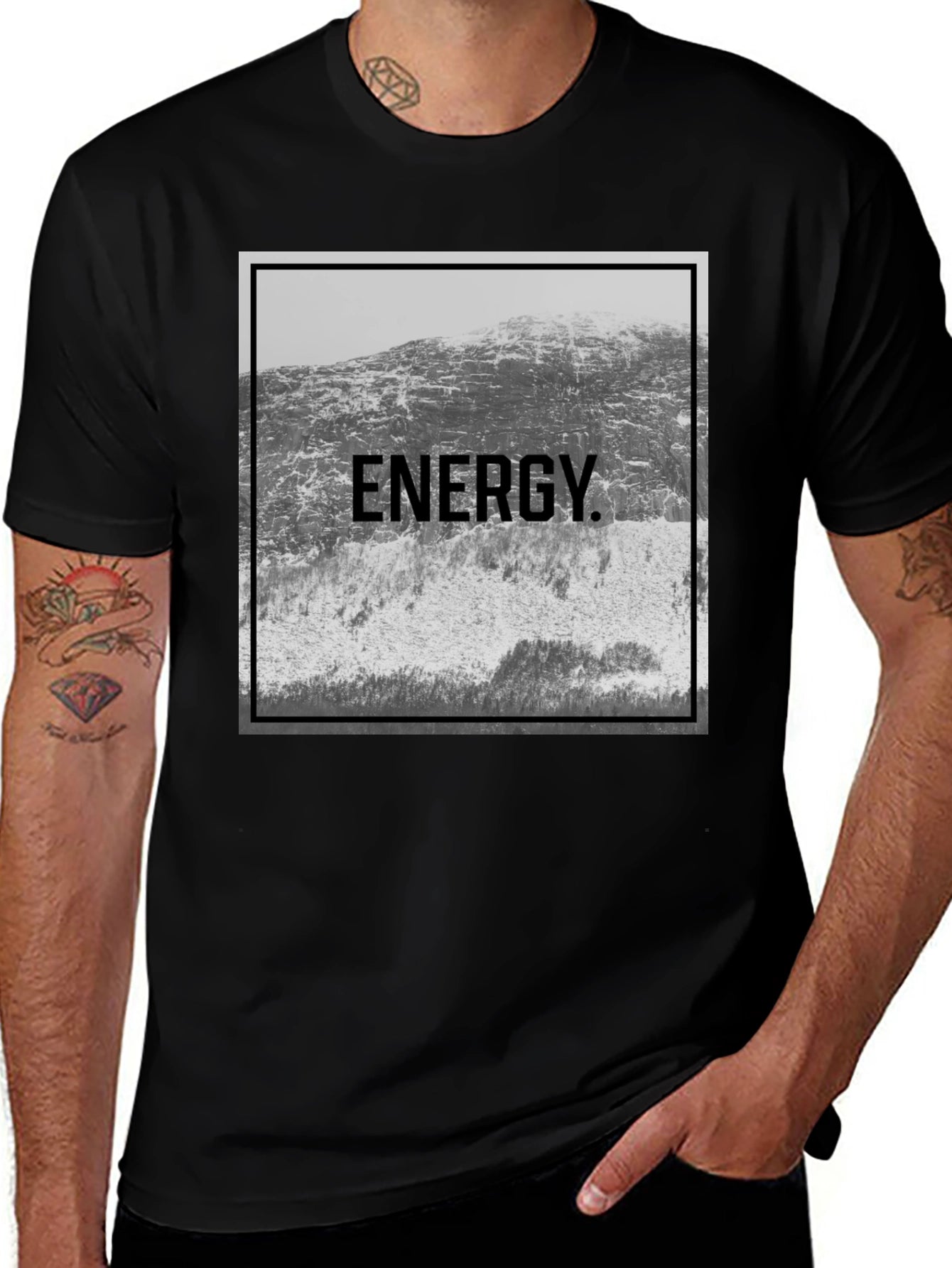 Energy Mountain Graphic Tee - Black