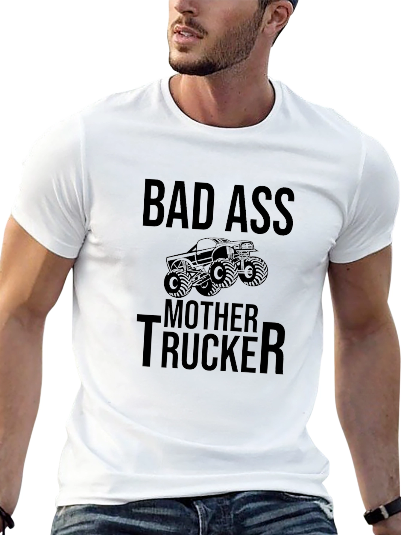 Bad Ass Mother Trucker Black T-Shirt