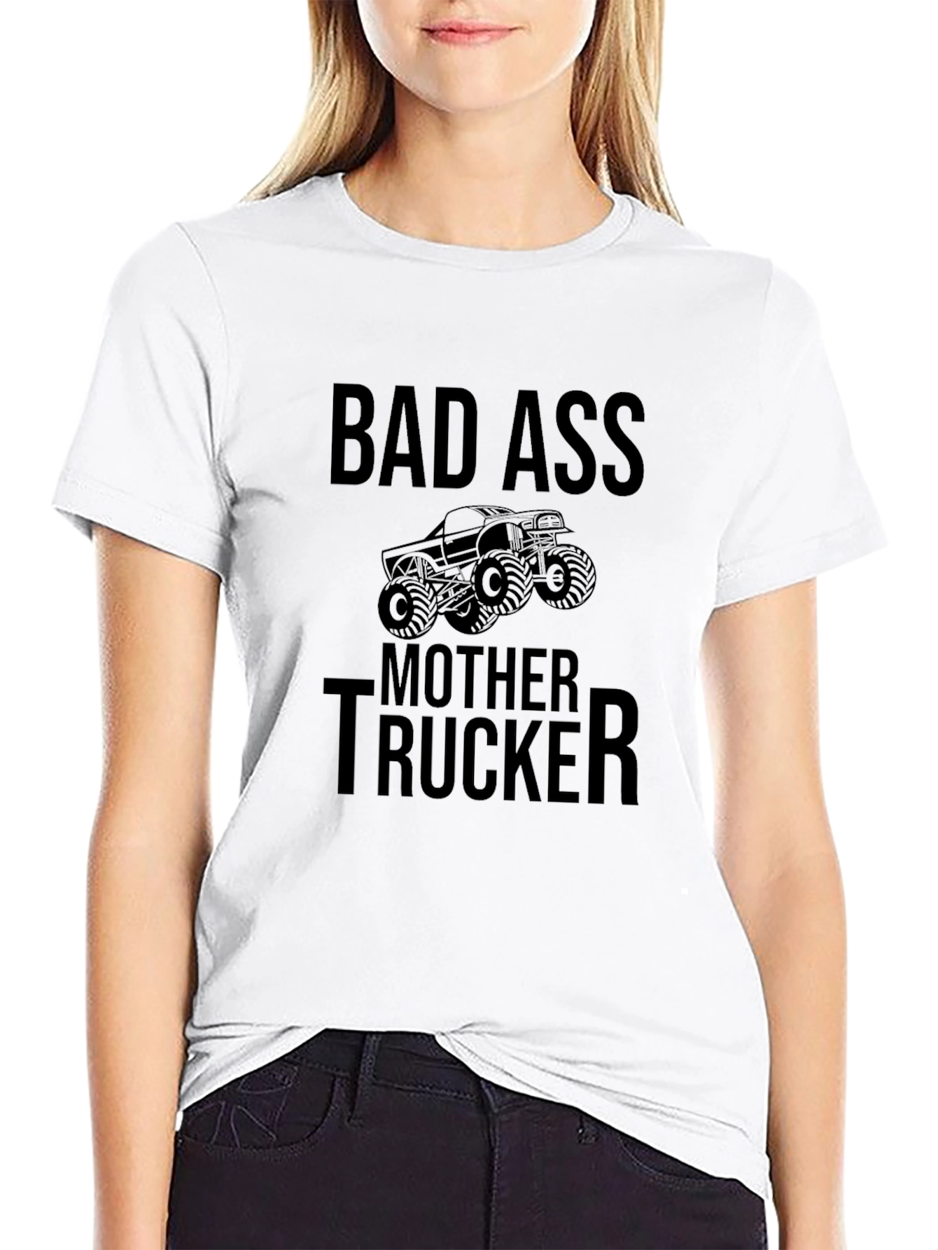 Bad Ass Mother Trucker Black T-Shirt