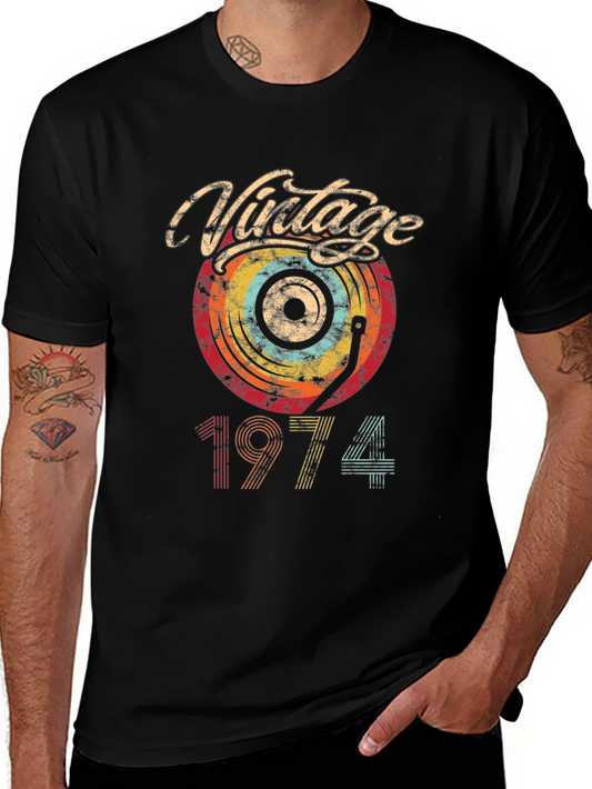 Vintage 1974 Record Player Graphic T-Shirt