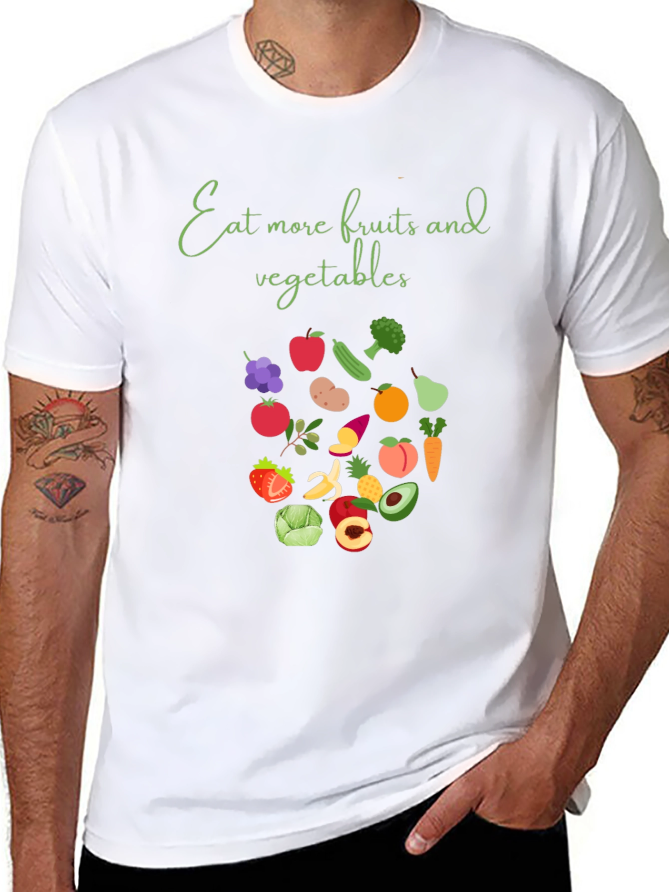 Eat More Fruits & Vegetables Graphic T-Shirt