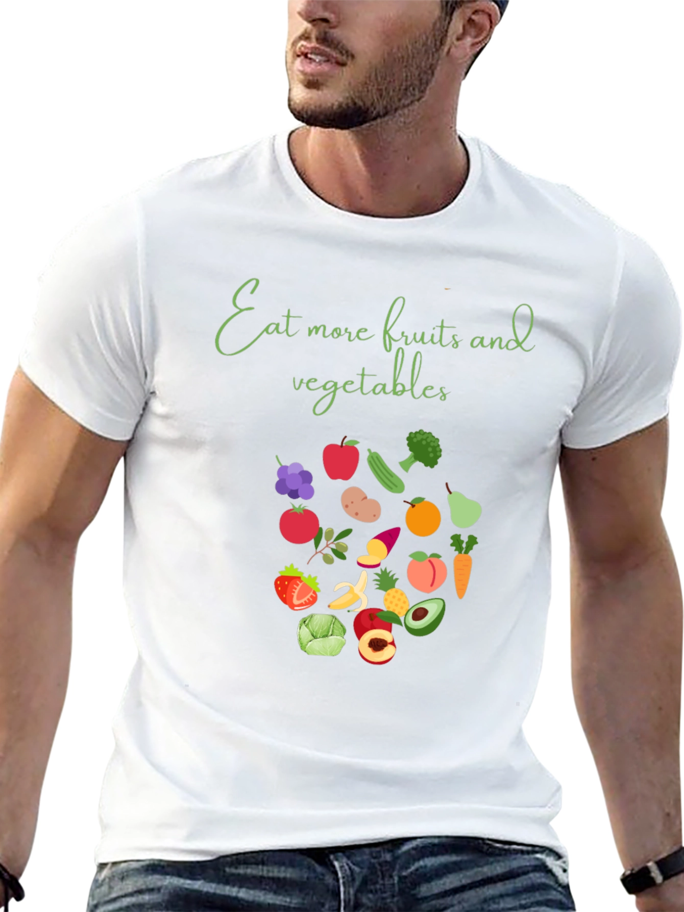 Eat More Fruits & Vegetables Graphic T-Shirt