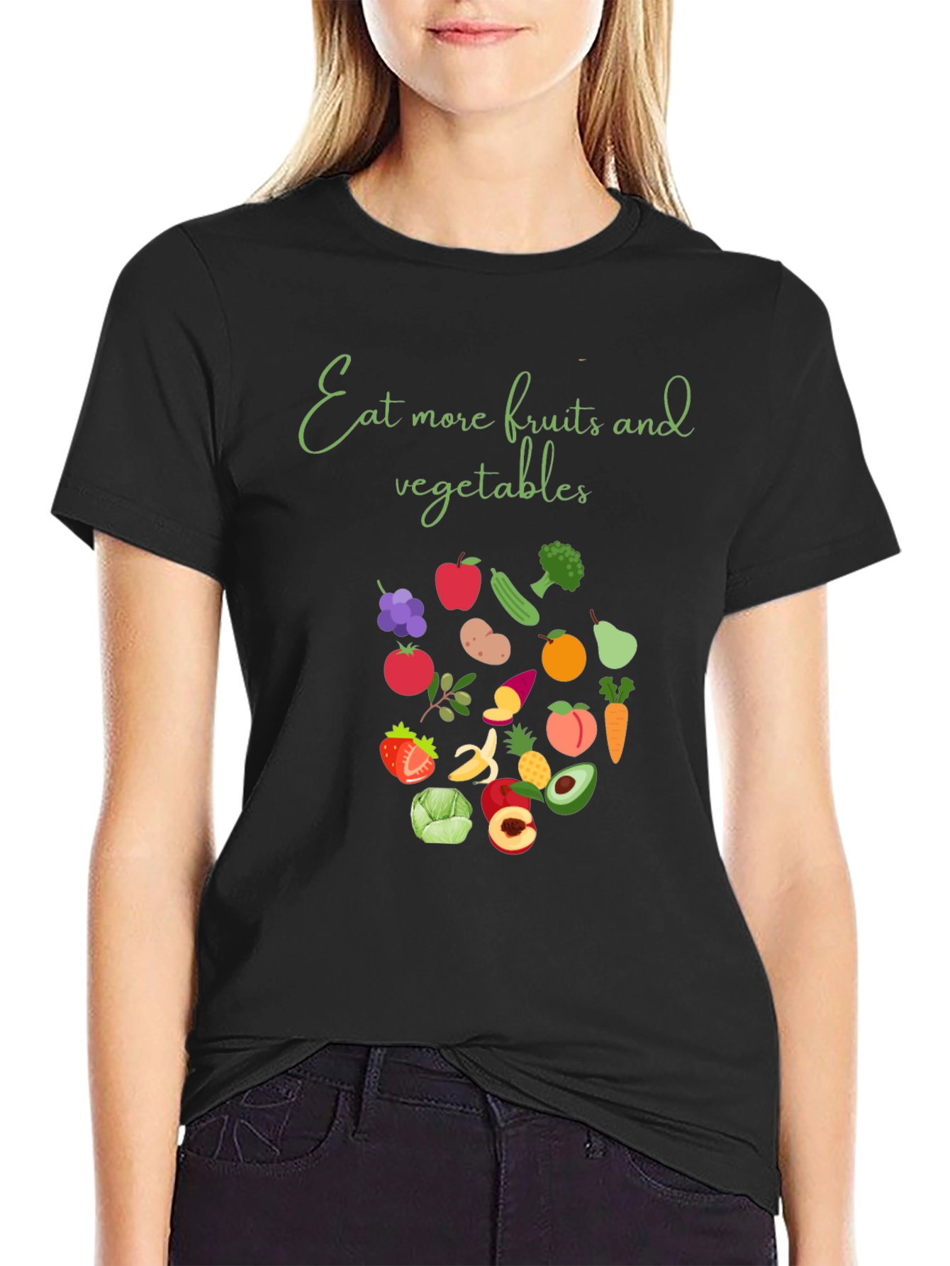 Eat More Fruits & Vegetables Graphic T-Shirt