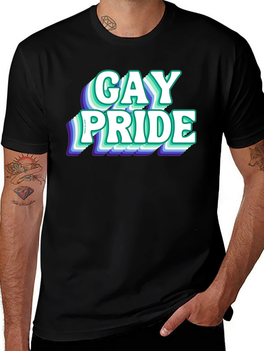 Gay Pride Graphic Tee - Black