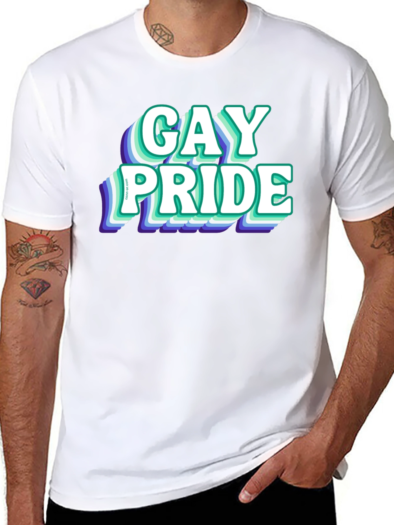 Gay Pride Graphic Tee - Black