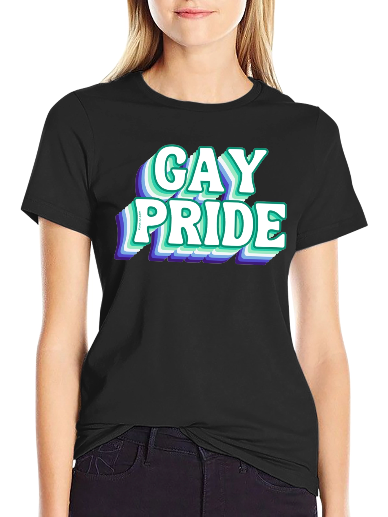 Gay Pride Graphic Tee - Black