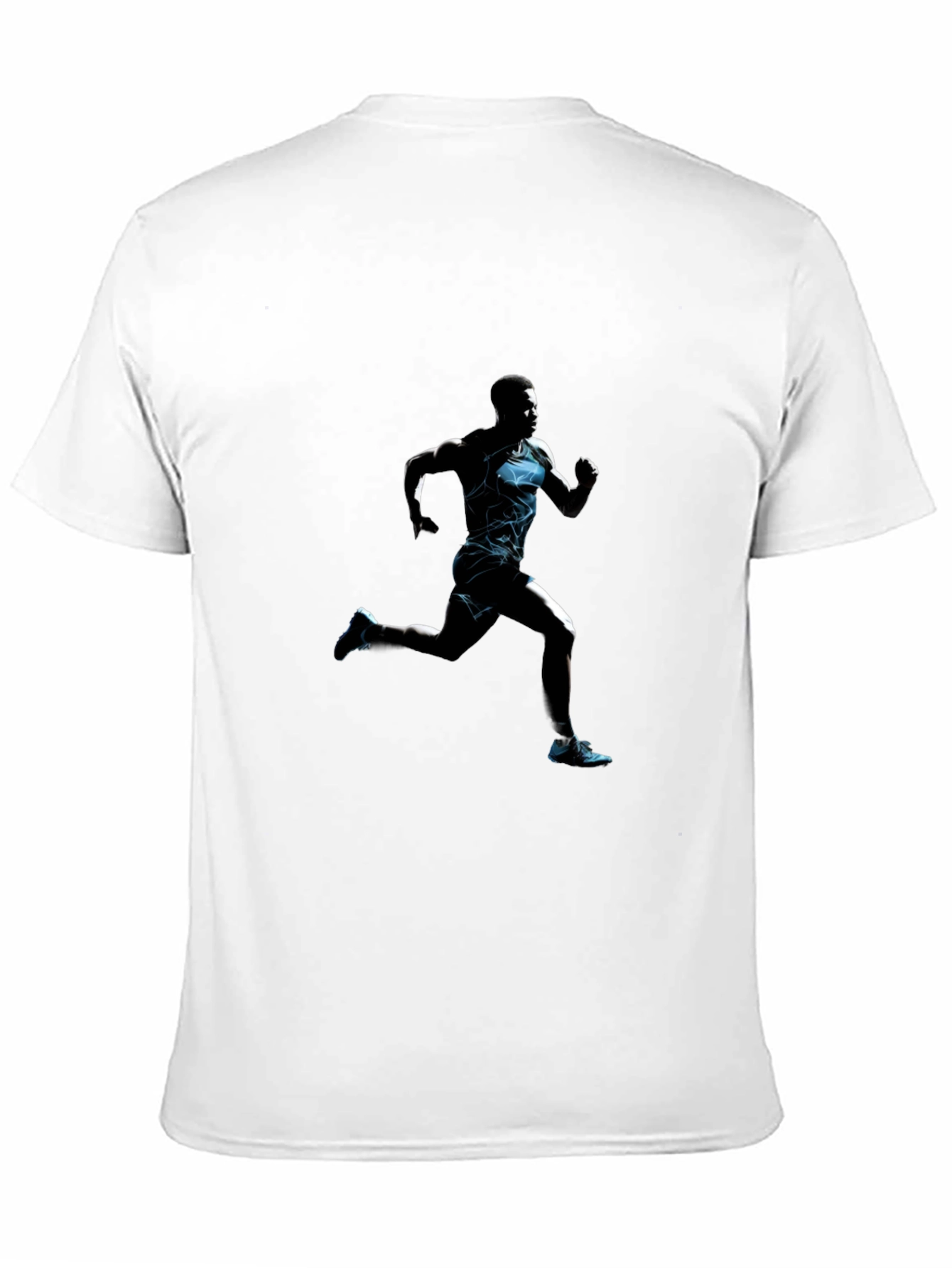 Mens Black Graphic Tee: Runner