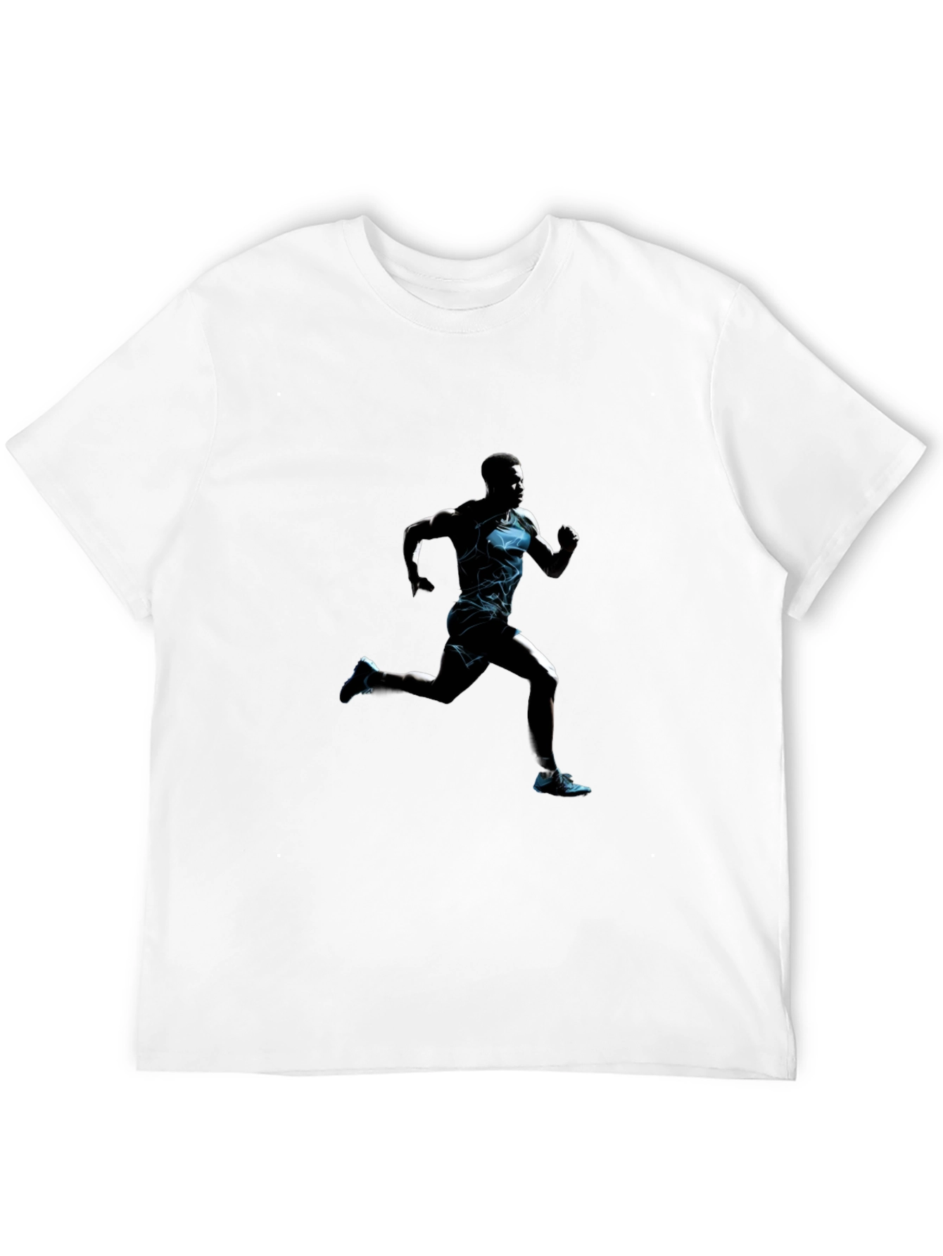 Mens Black Graphic Tee: Runner
