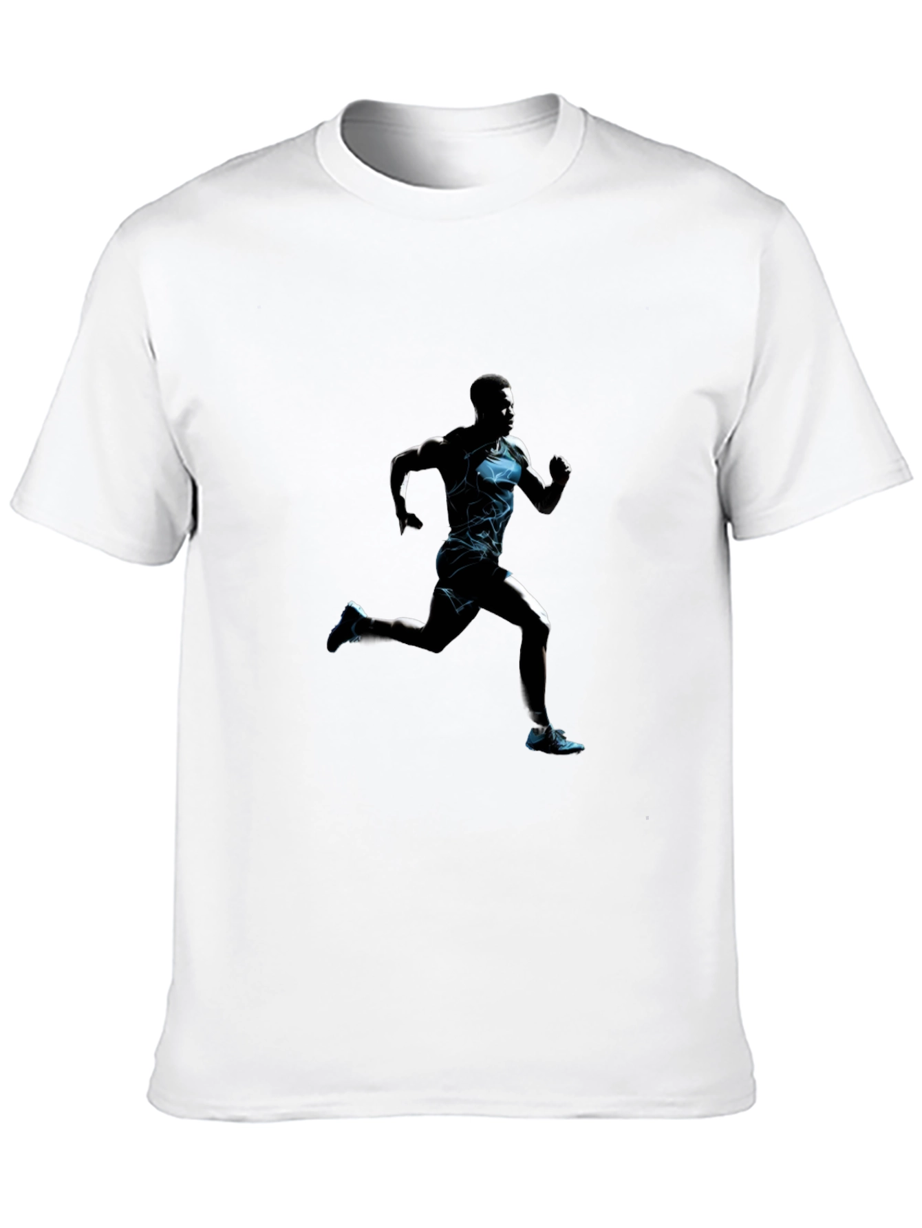 Mens Black Graphic Tee: Runner