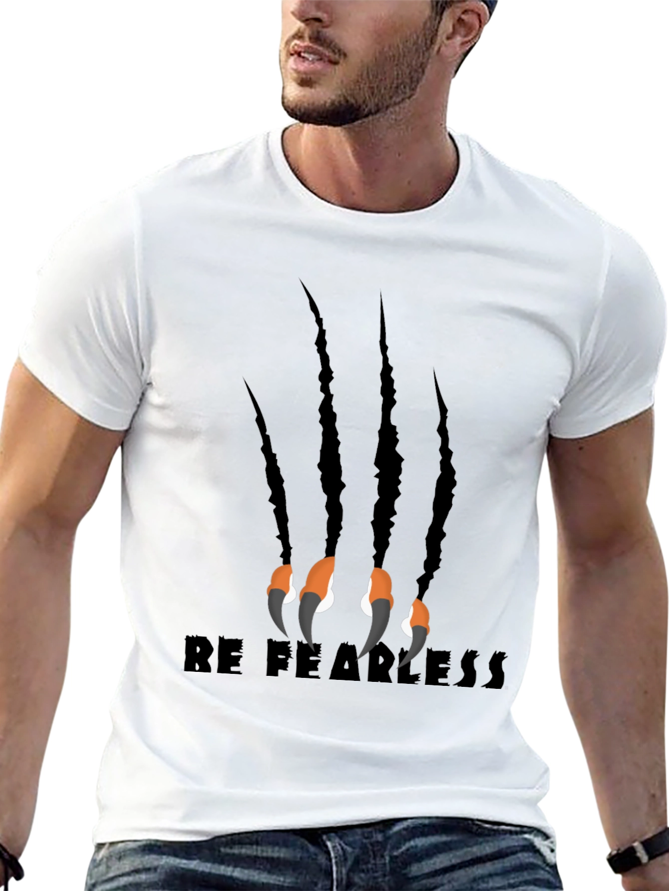 Be Fearless Claw Graphic Black T-Shirt