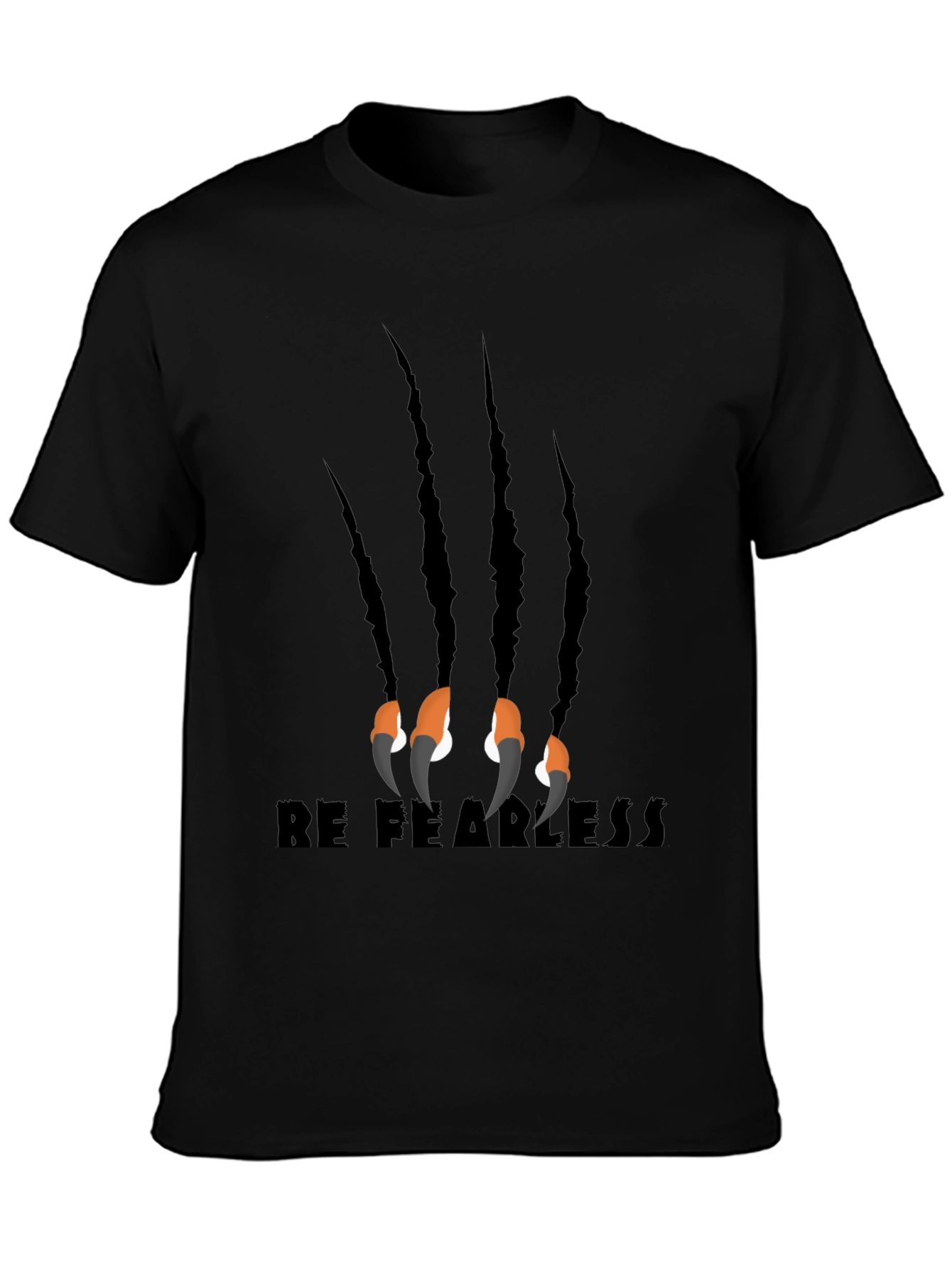 Be Fearless Claw Graphic Black T-Shirt