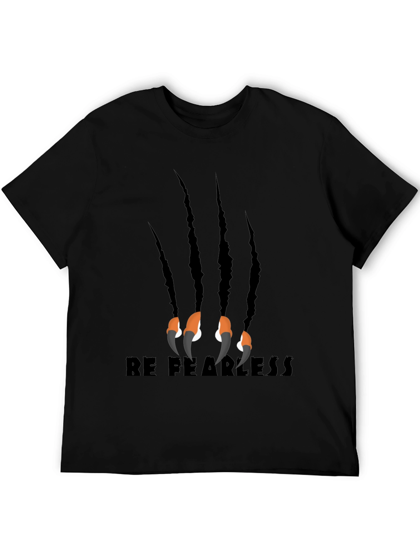 Be Fearless Claw Graphic Black T-Shirt