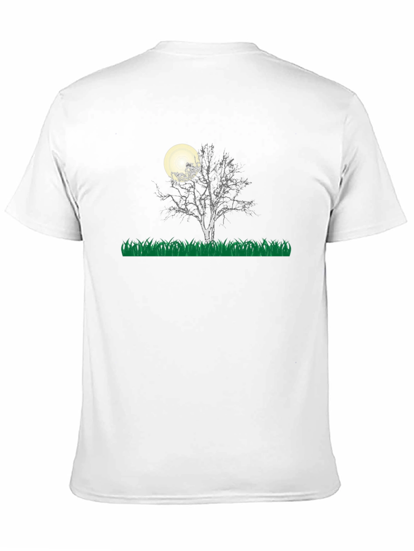 Moonlit Tree Graphic Tee - Black Cotton Blend