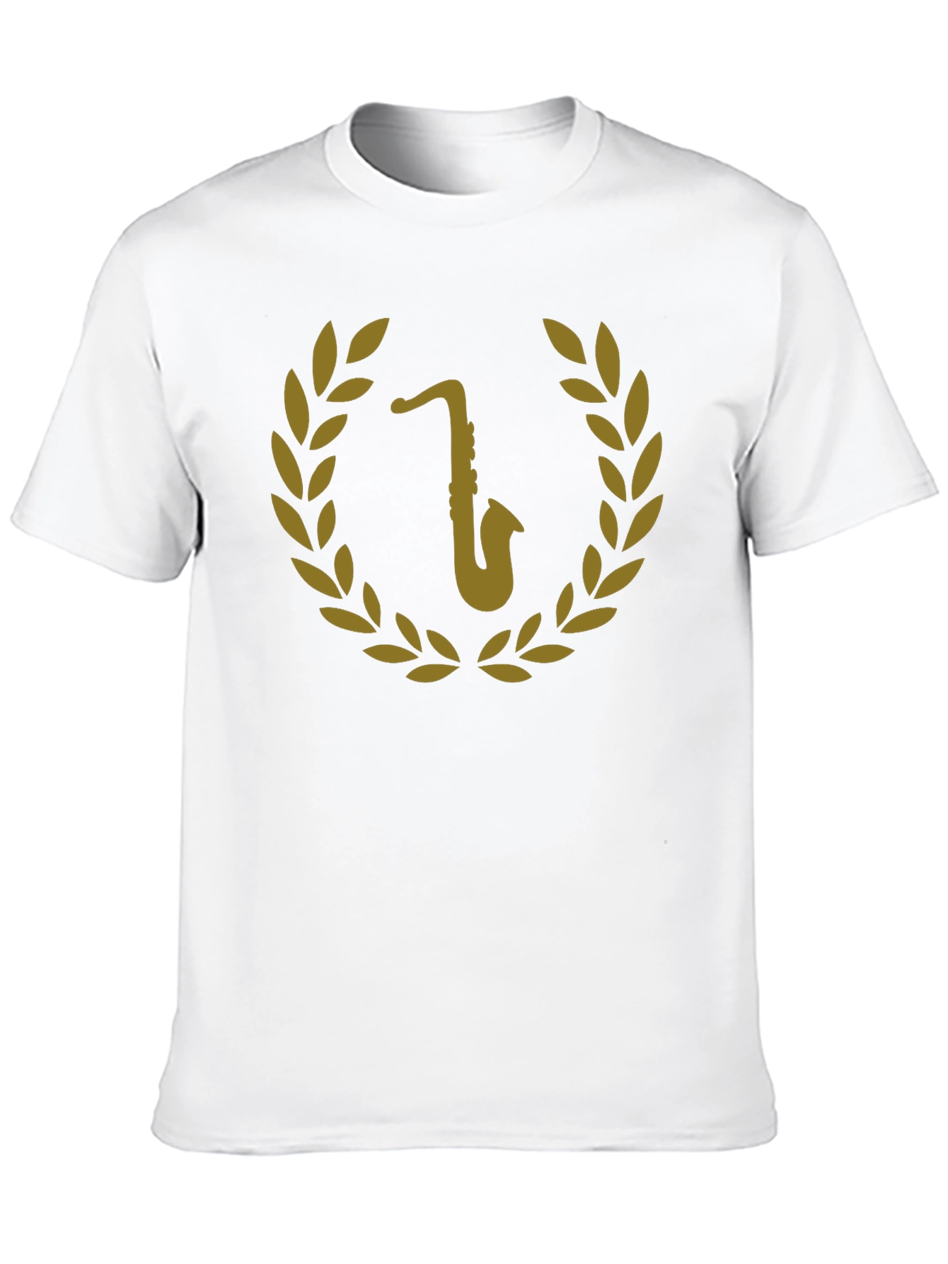 Saxophone Laurel Wreath Graphic Tee