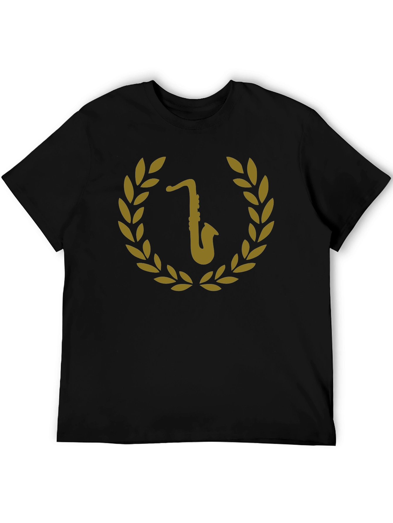 Saxophone Laurel Wreath Graphic Tee
