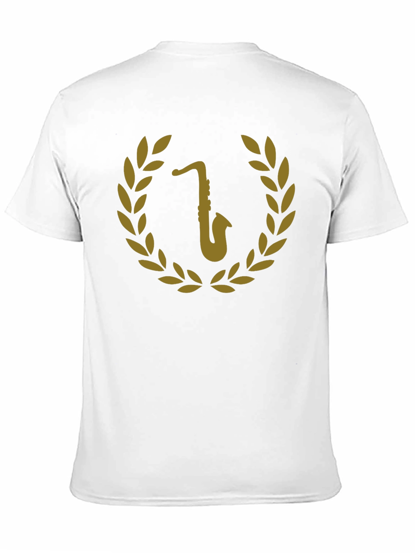Saxophone Laurel Wreath Graphic Tee