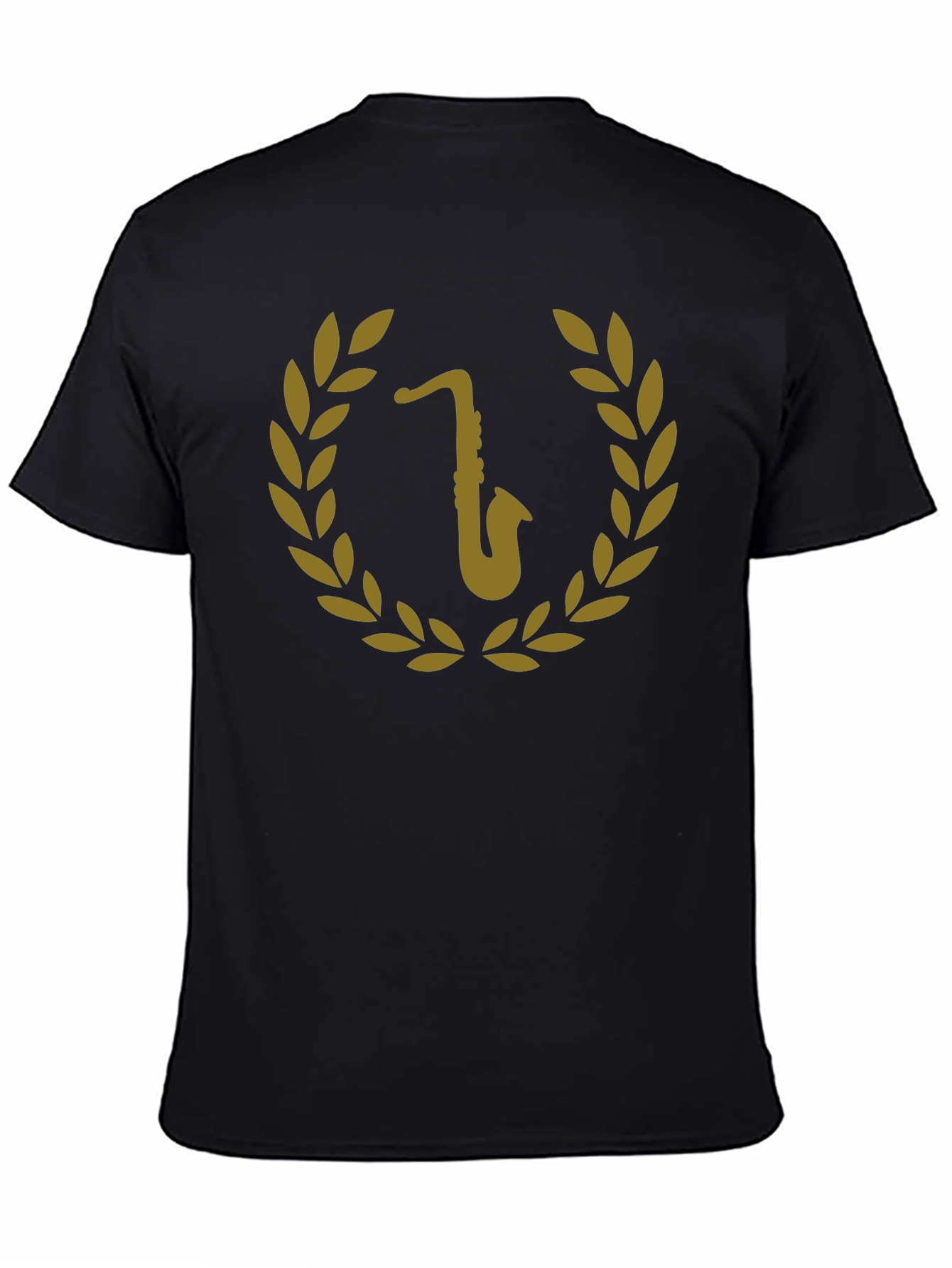 Saxophone Laurel Wreath Graphic Tee