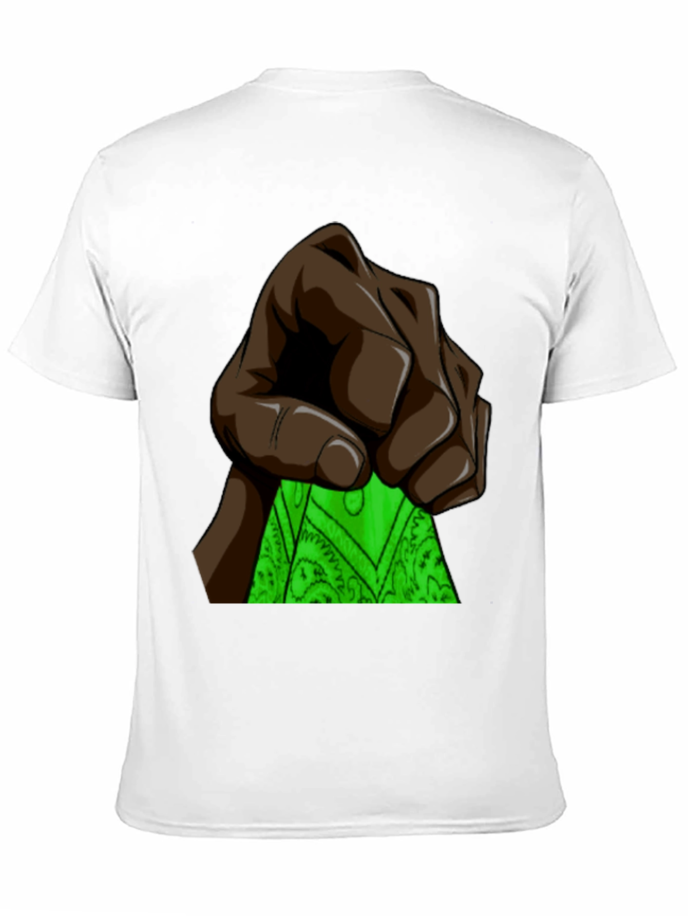 Fist Holding Green Bandana Graphic T-Shirt
